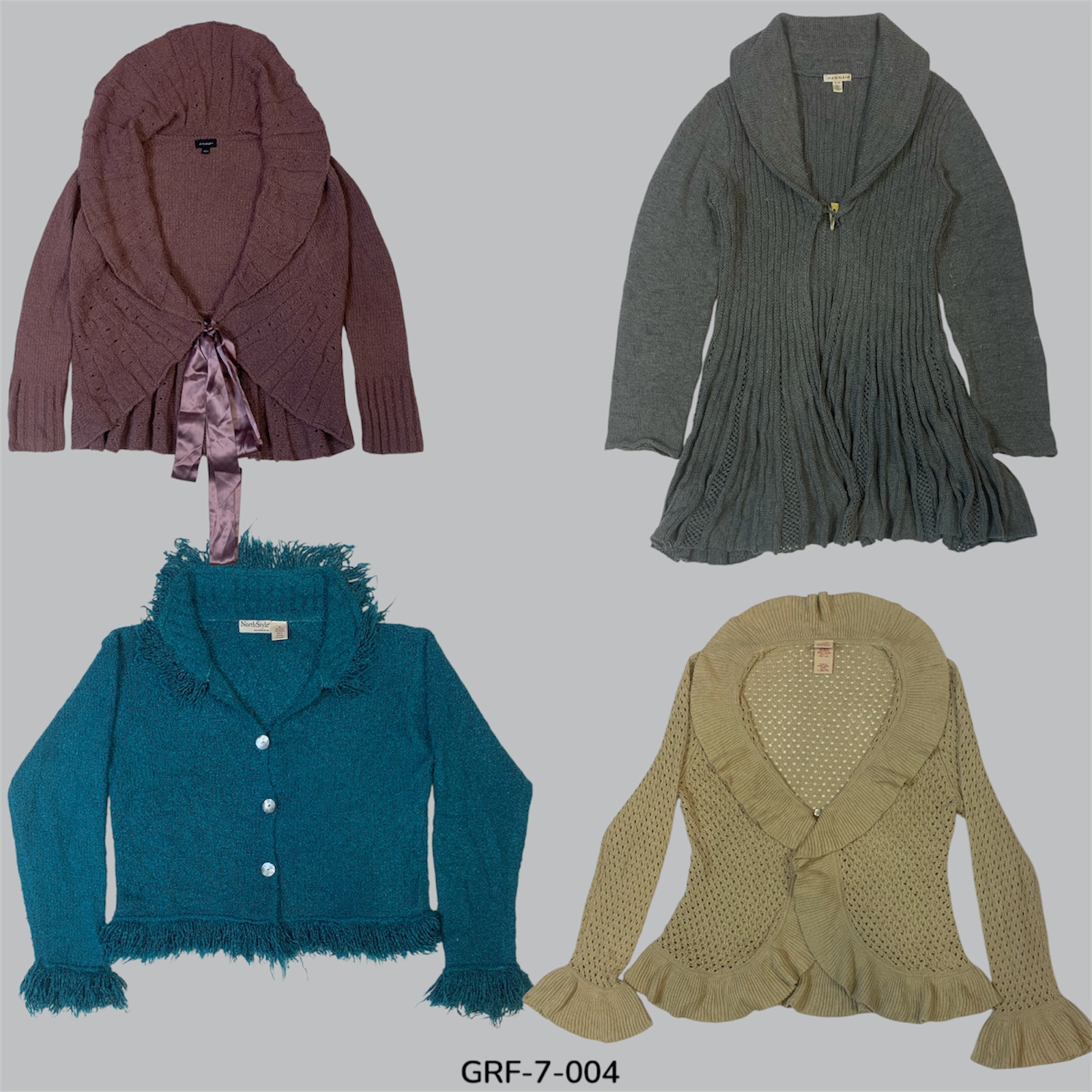 Curated Cozy | Y2K Mixed Knit Sweater Set (GRF-7-004)