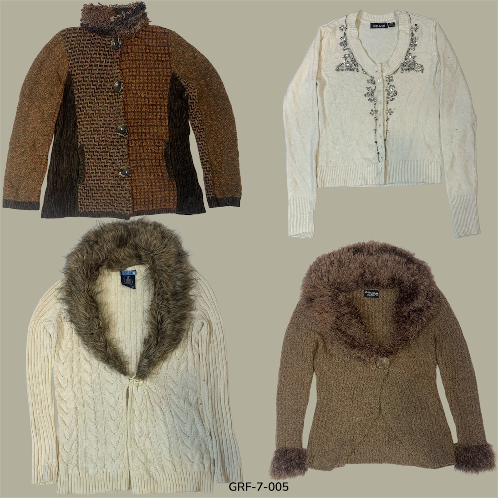 Buttoned Bliss | Y2K Retro Knitwear Staple (GRF-7-005)
