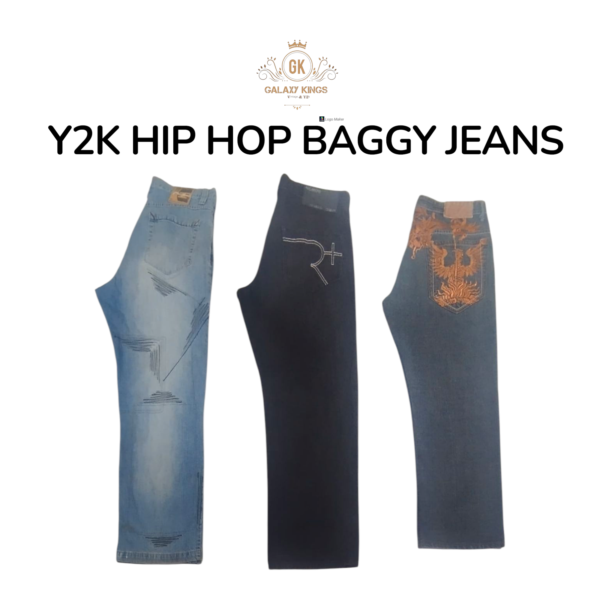 Y2k Branded Hip Hop Jeans