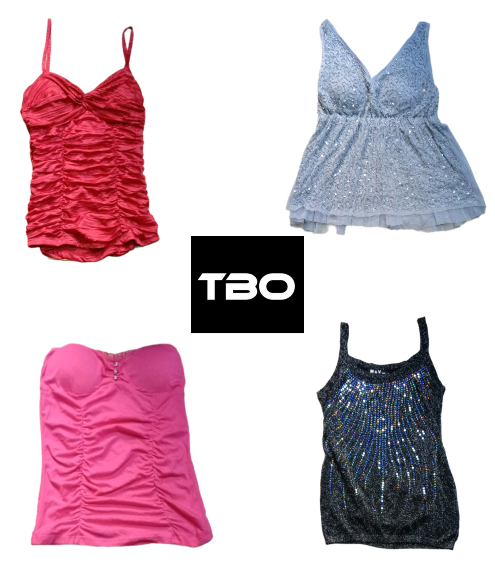 Tops inculoaded beaded