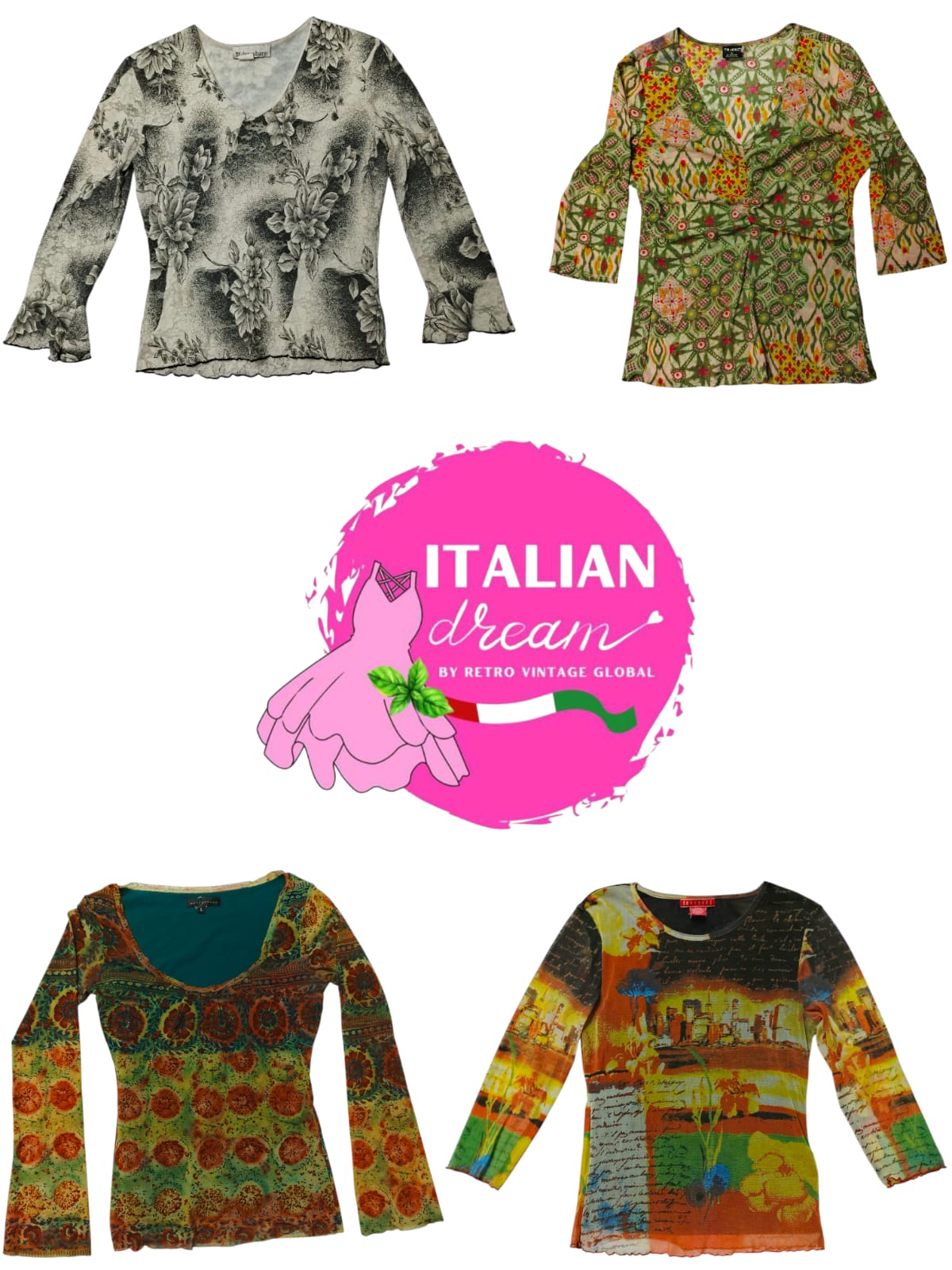 Top in rete per ragazze Y2K retro