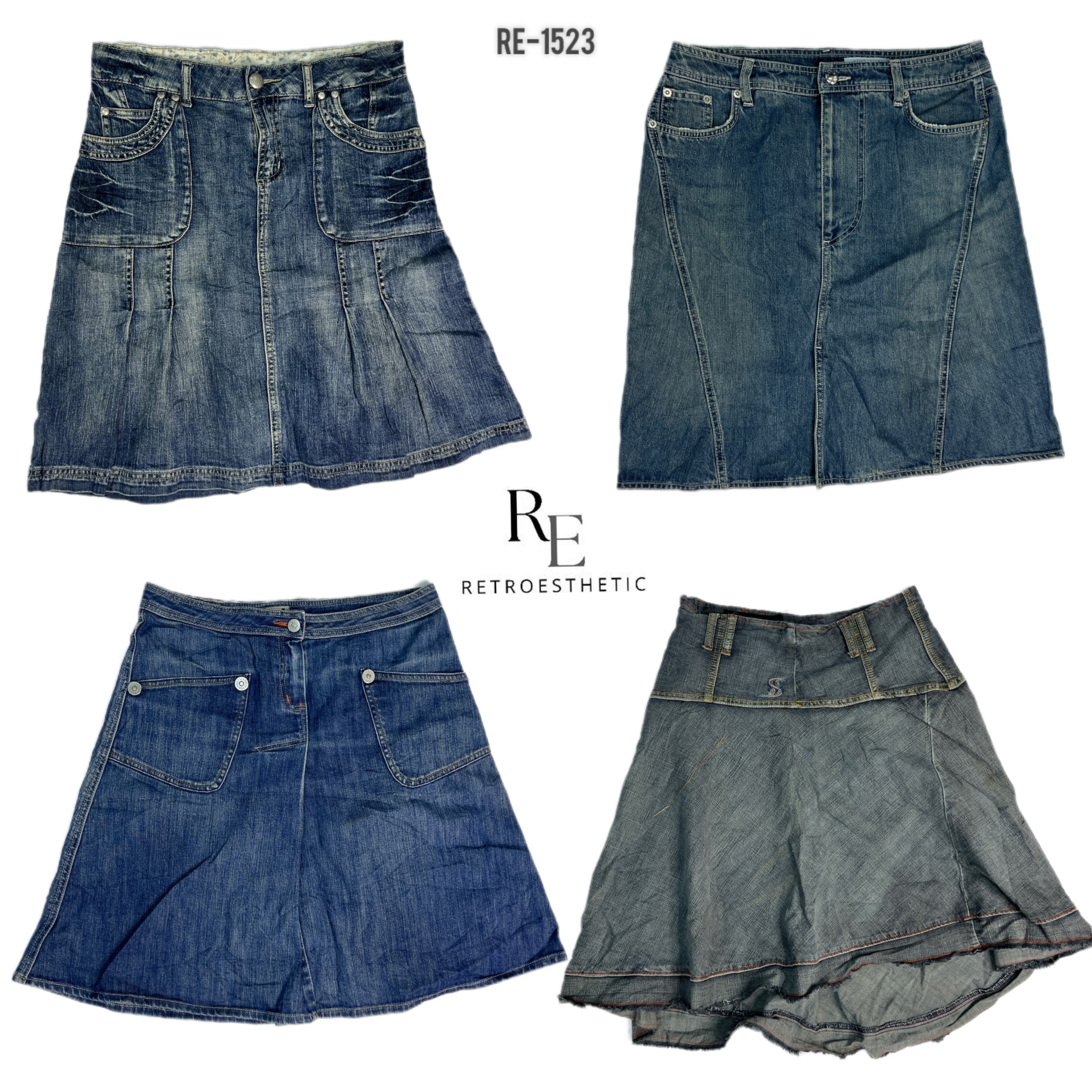 Gonne Midi in Denim Era Y2K Britney (RE-1423)