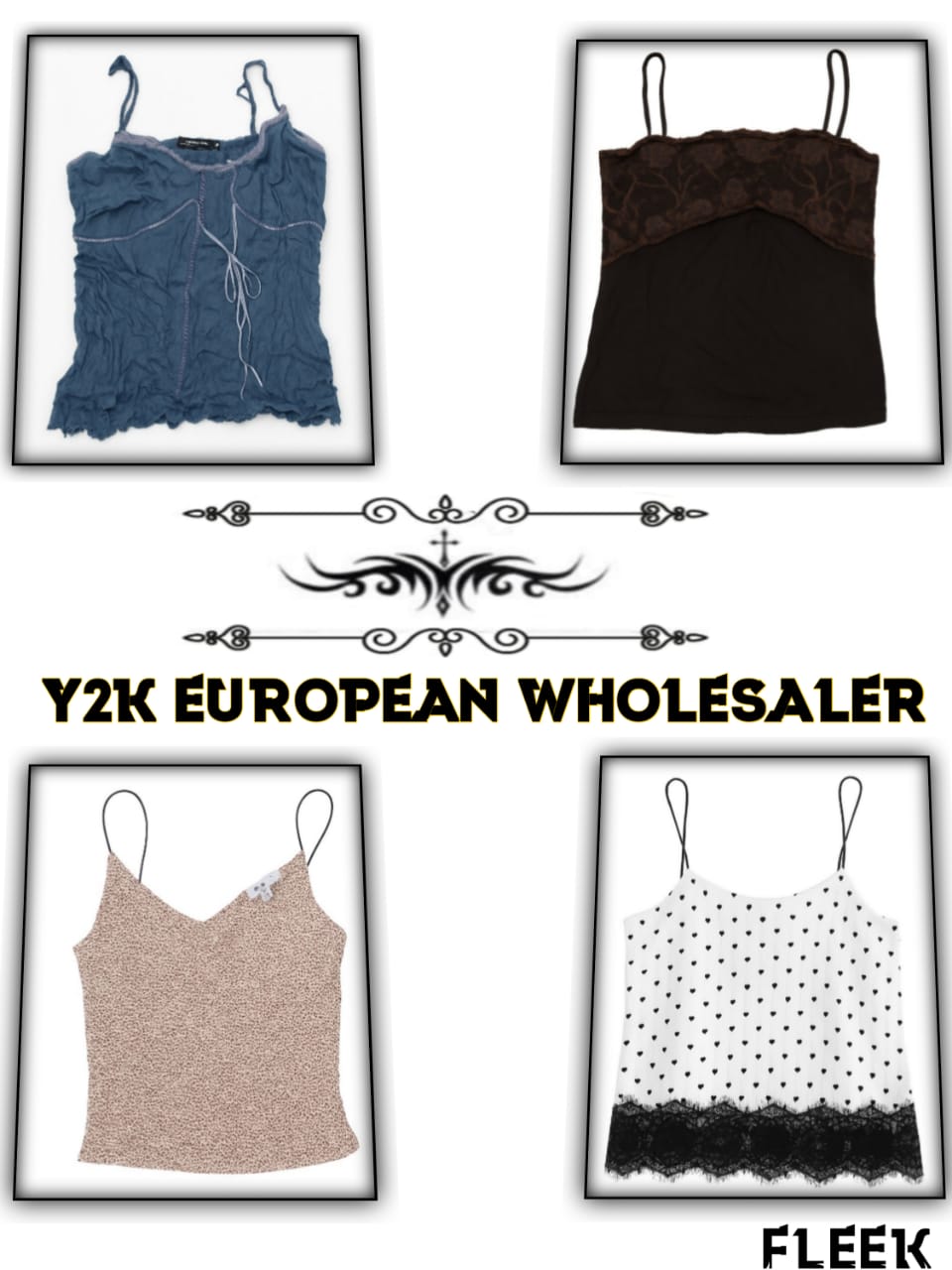 Y2Kビンテージキャミトップス