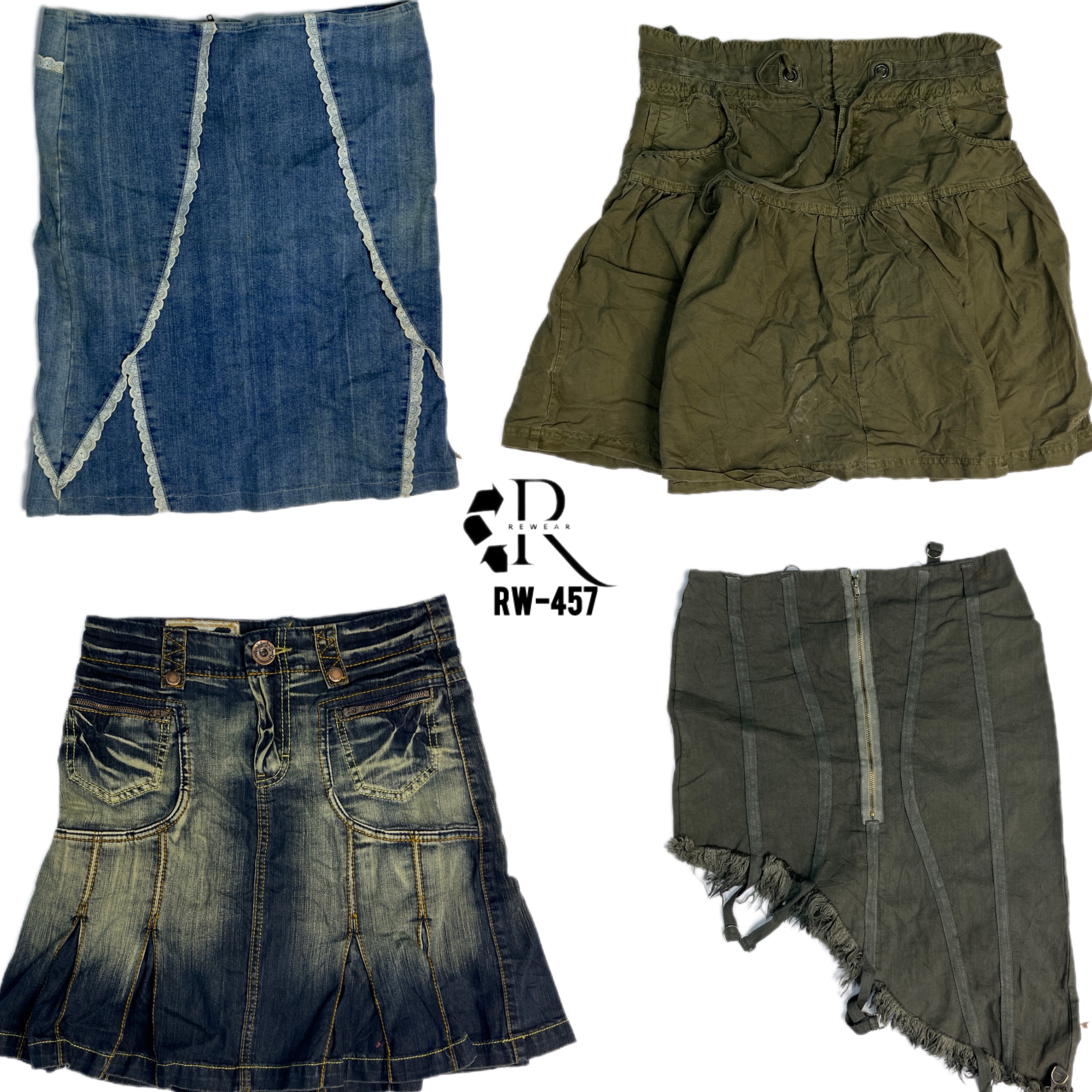 Y2K Britney Era Denim Midi Skirts (RW-457)