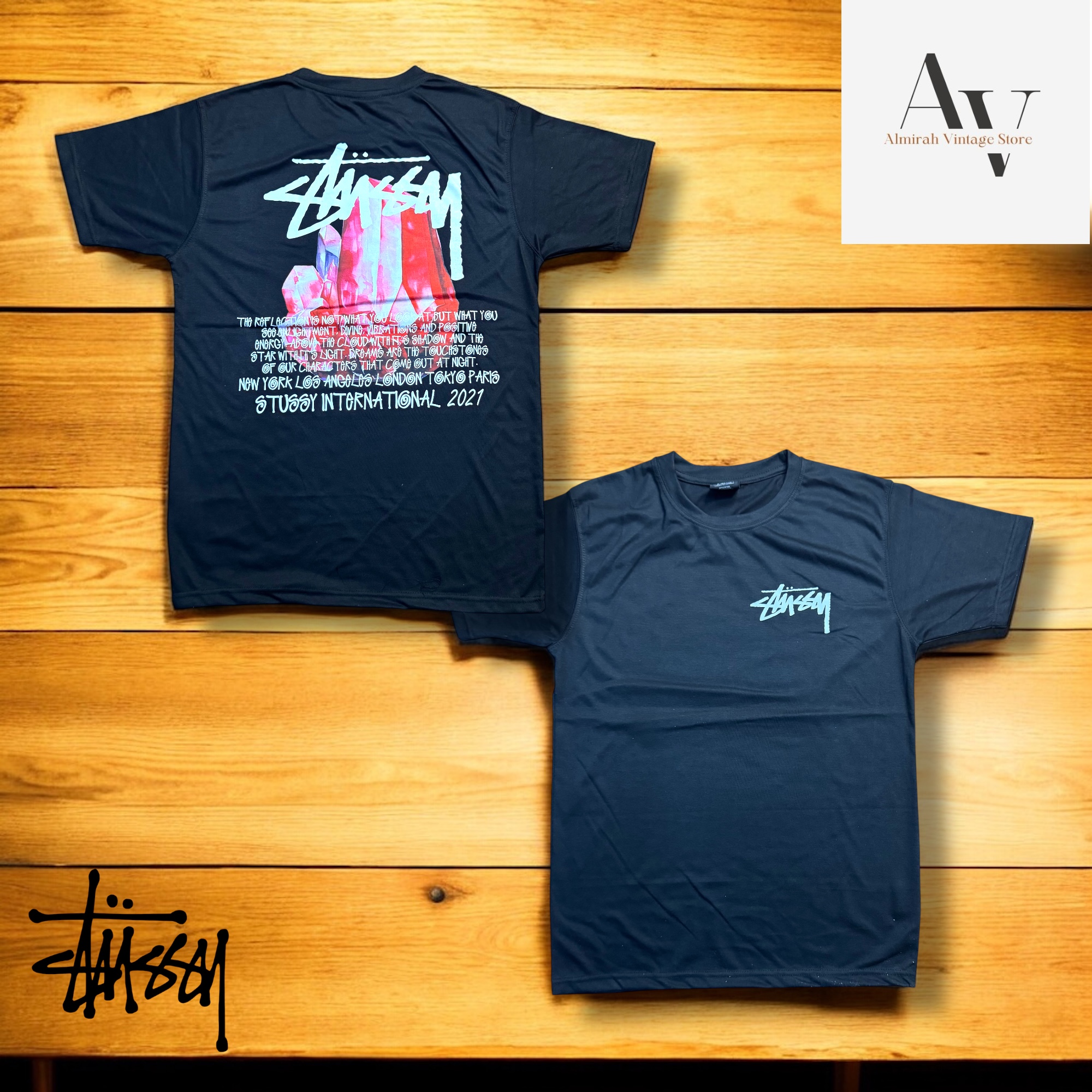 Stussy überarbeitet Stil Crystal T-Shirts