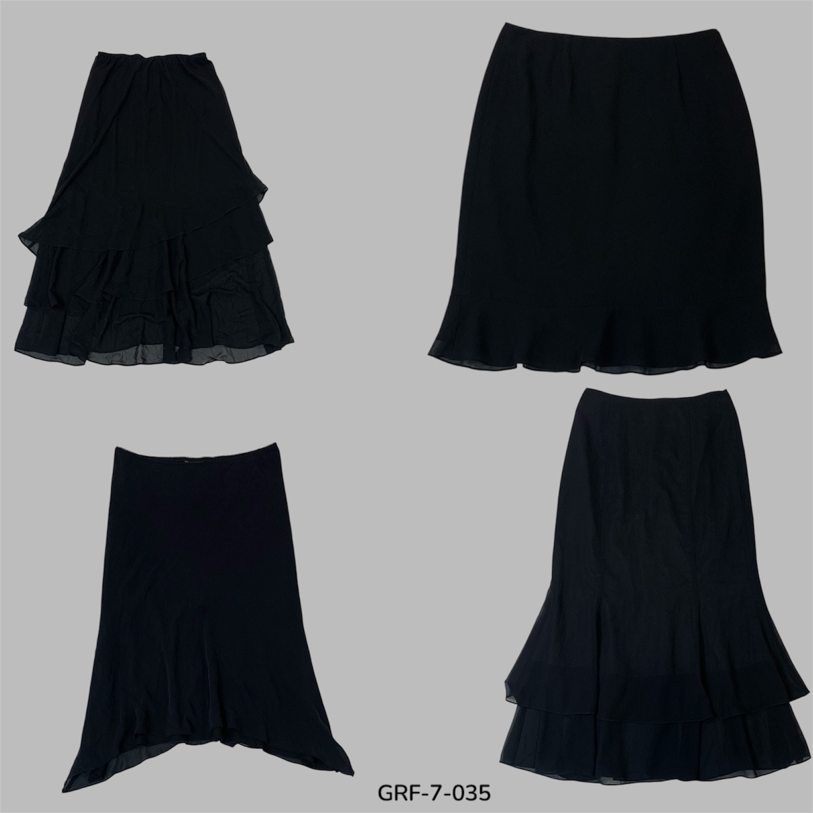 Y2K Sleek Vibes | Black Poly Skirt for Iconic Outfits (GRF-7-035)
