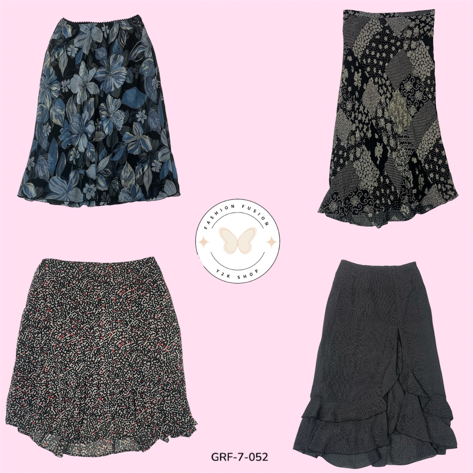 Poly Luxe | Iconic Y2K Silhouette Skirt (GRF-7-052)