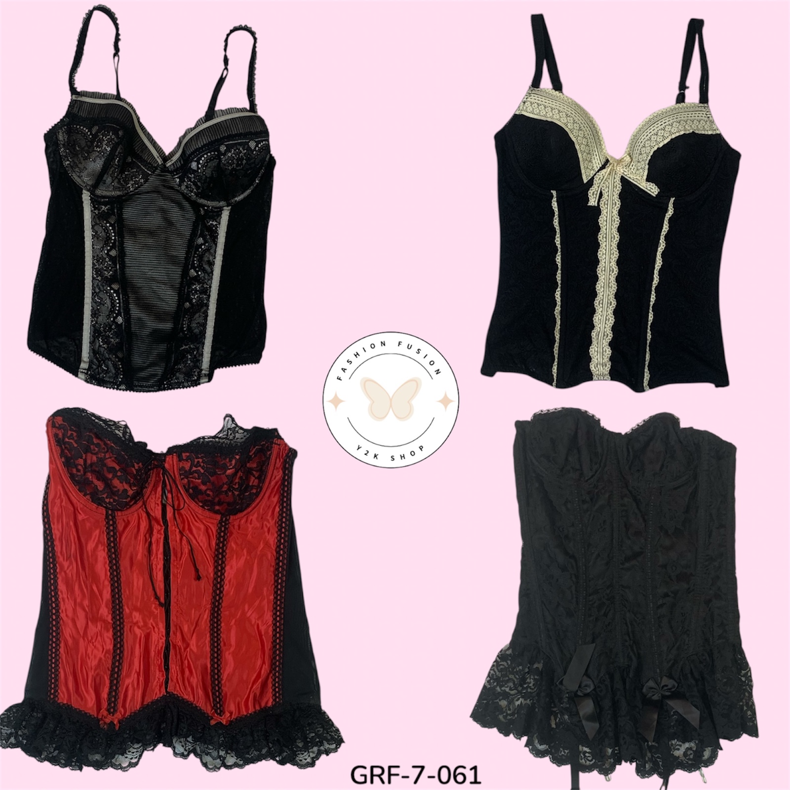 Iconic Cinch | Y2K Lace-Up Corset with Waist Snatch Fit (GRF-7-061)