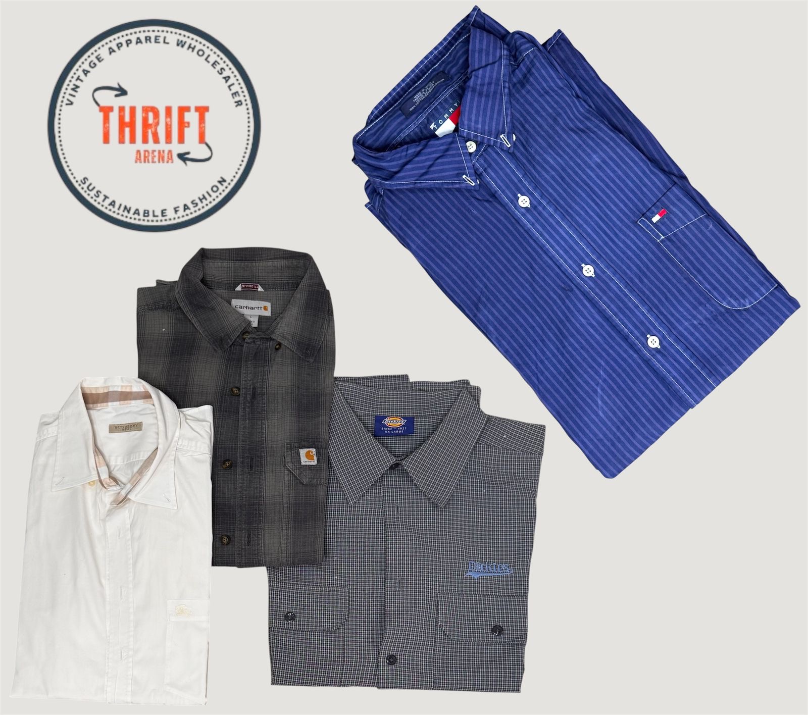 T1133 Button down Shirts Carhartt/Dickies/Burberry Brands: Tommy/Dickies/Levis/Lacoste