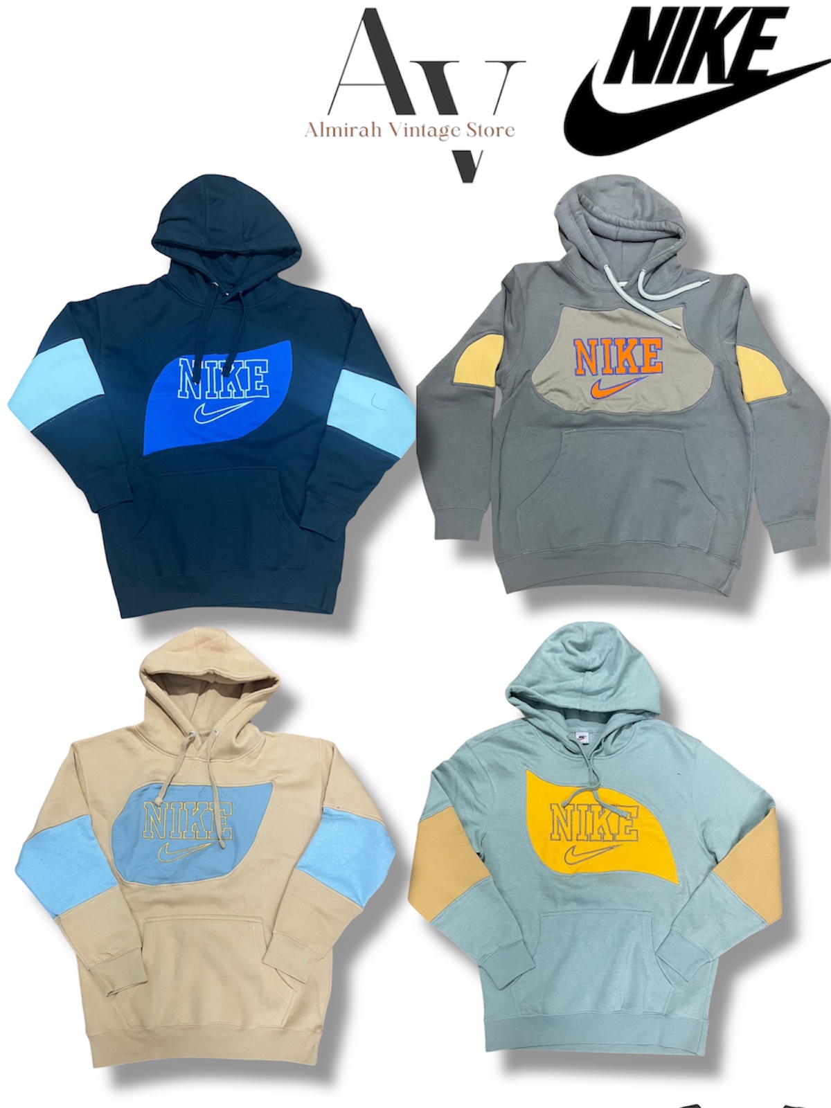Felpe con cappuccio in stile rework di Nike