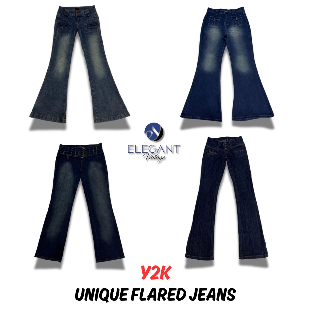 Y2k Unique Flared Jeans - EV0078