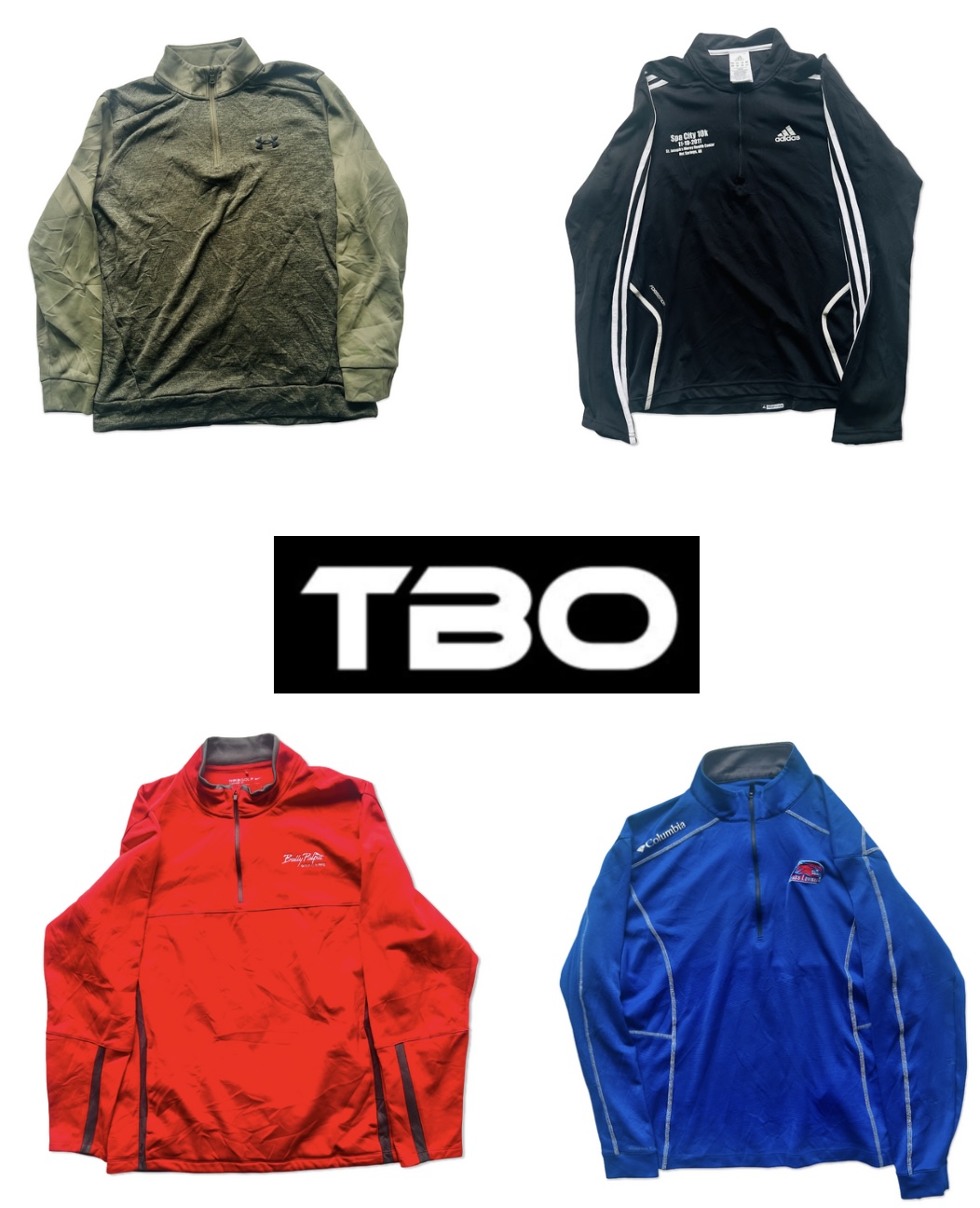 Mix branded half zipper