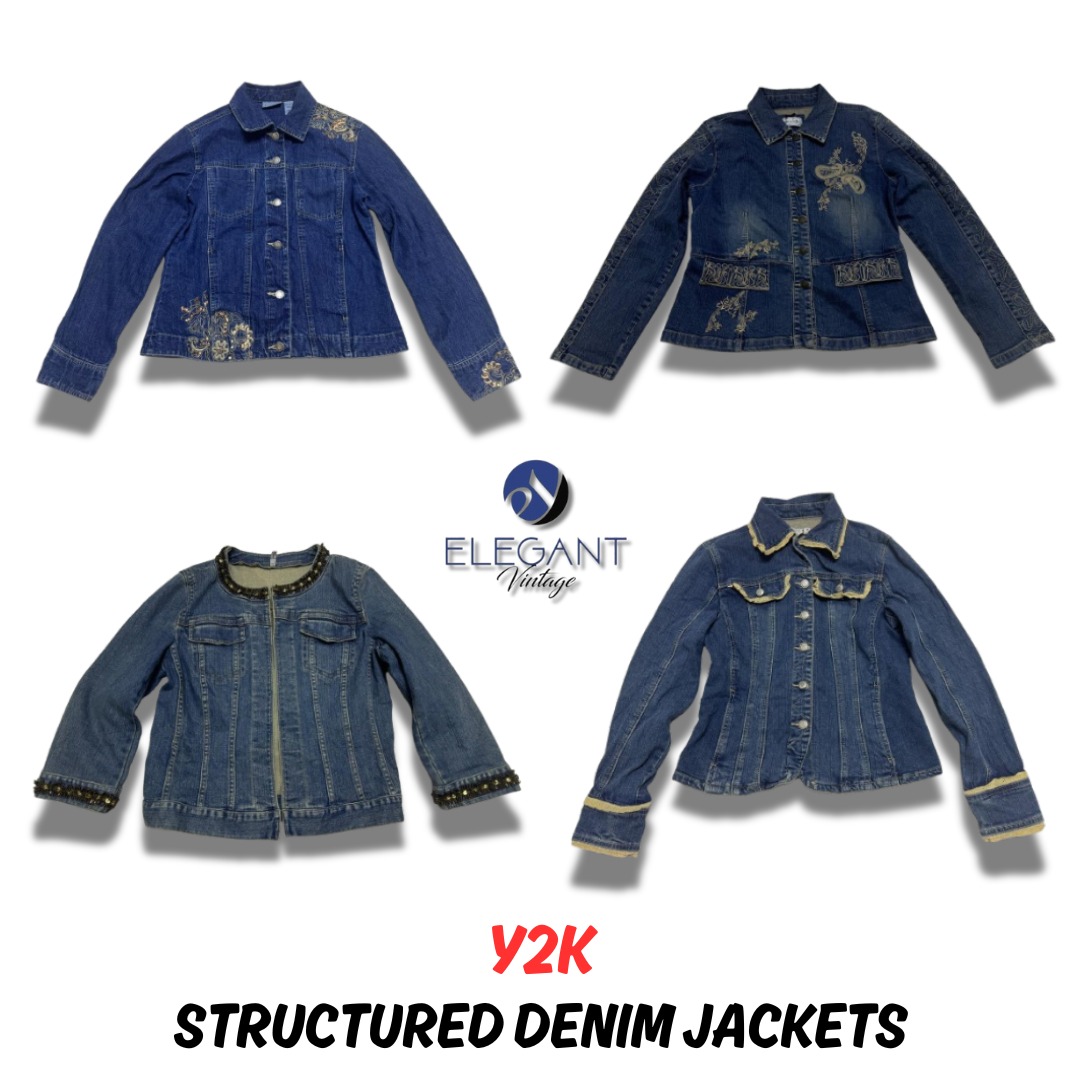 Y2k Structured Denim Jackets - EV0085
