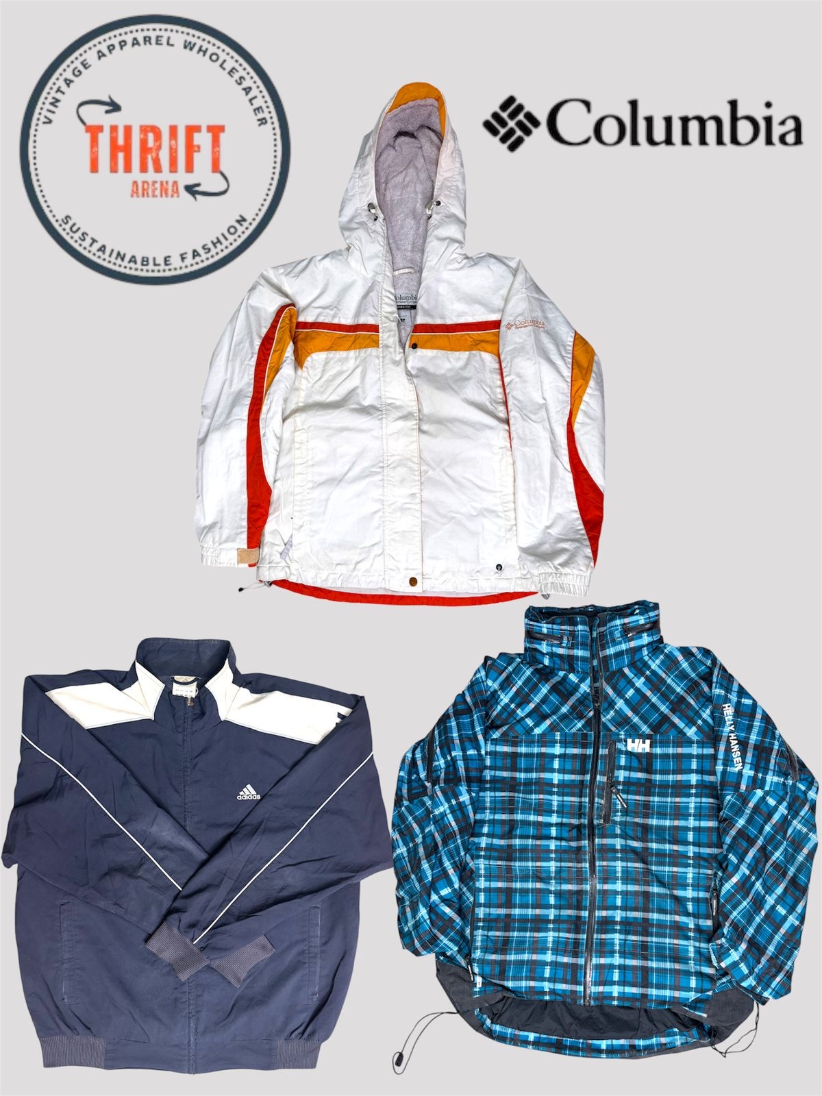 T1140 Puffer Jackets Columbia/Helly Hensen/Nike/Adidas/Mix