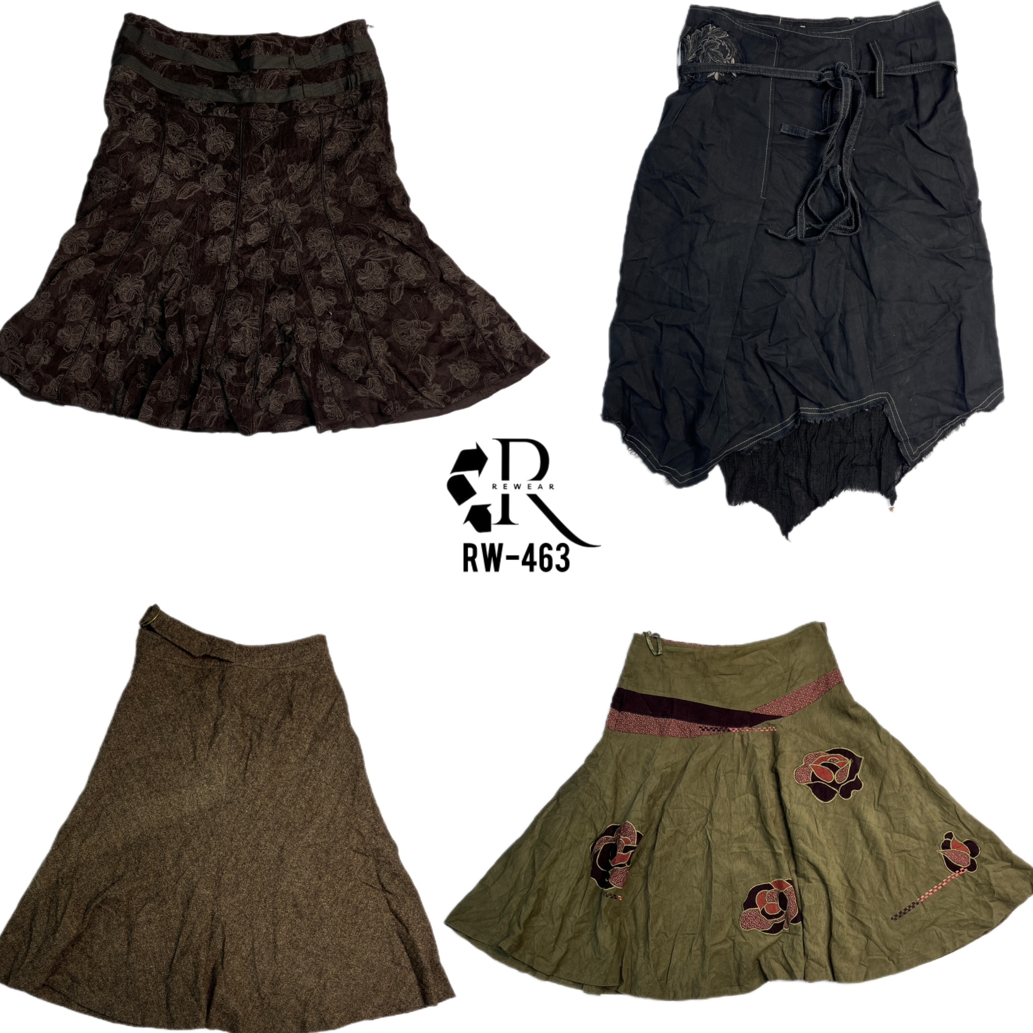 Y2K unique wool skirt(RW-463)
