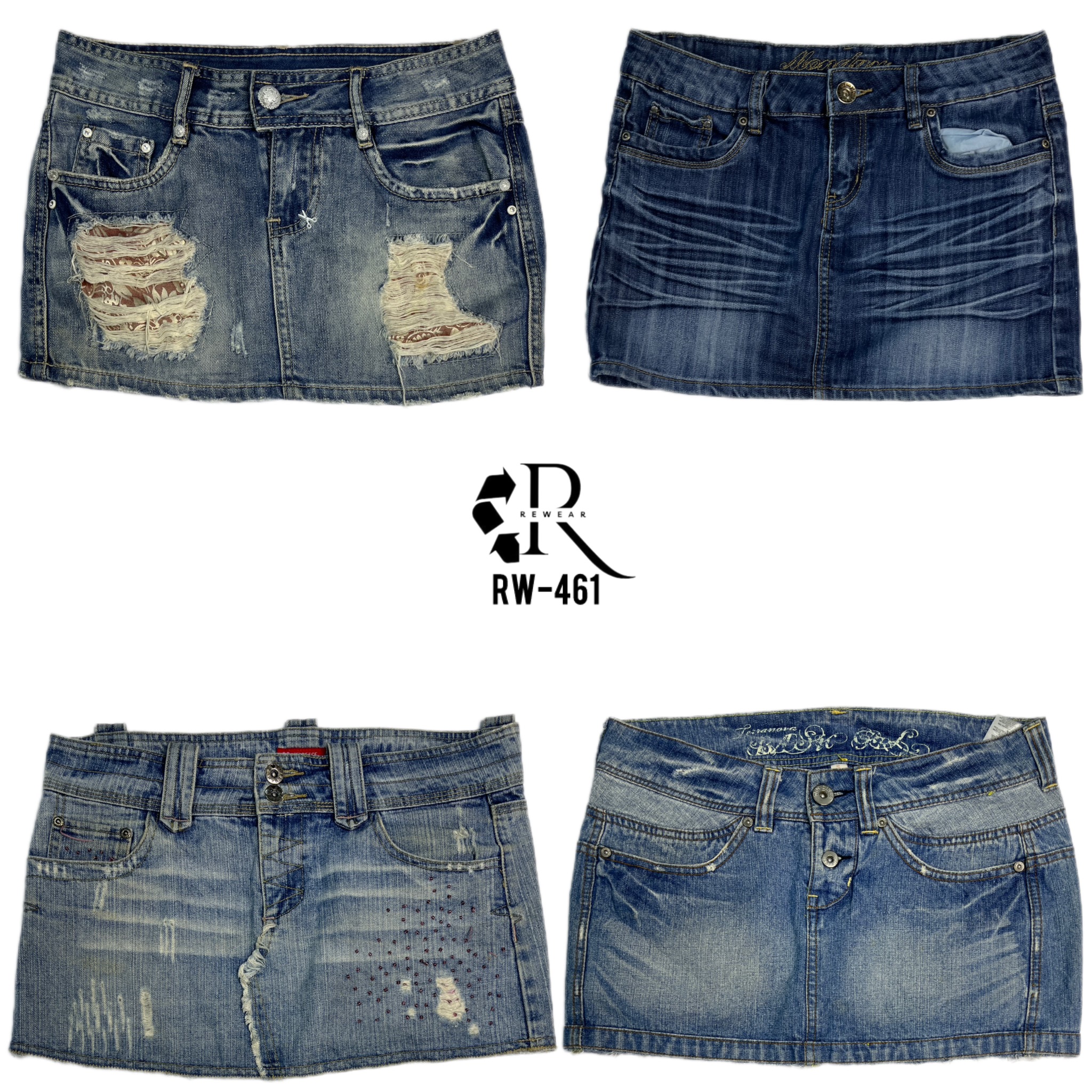 Saias Micro Mini de Jeans Y2K IT Girl (RW-461)