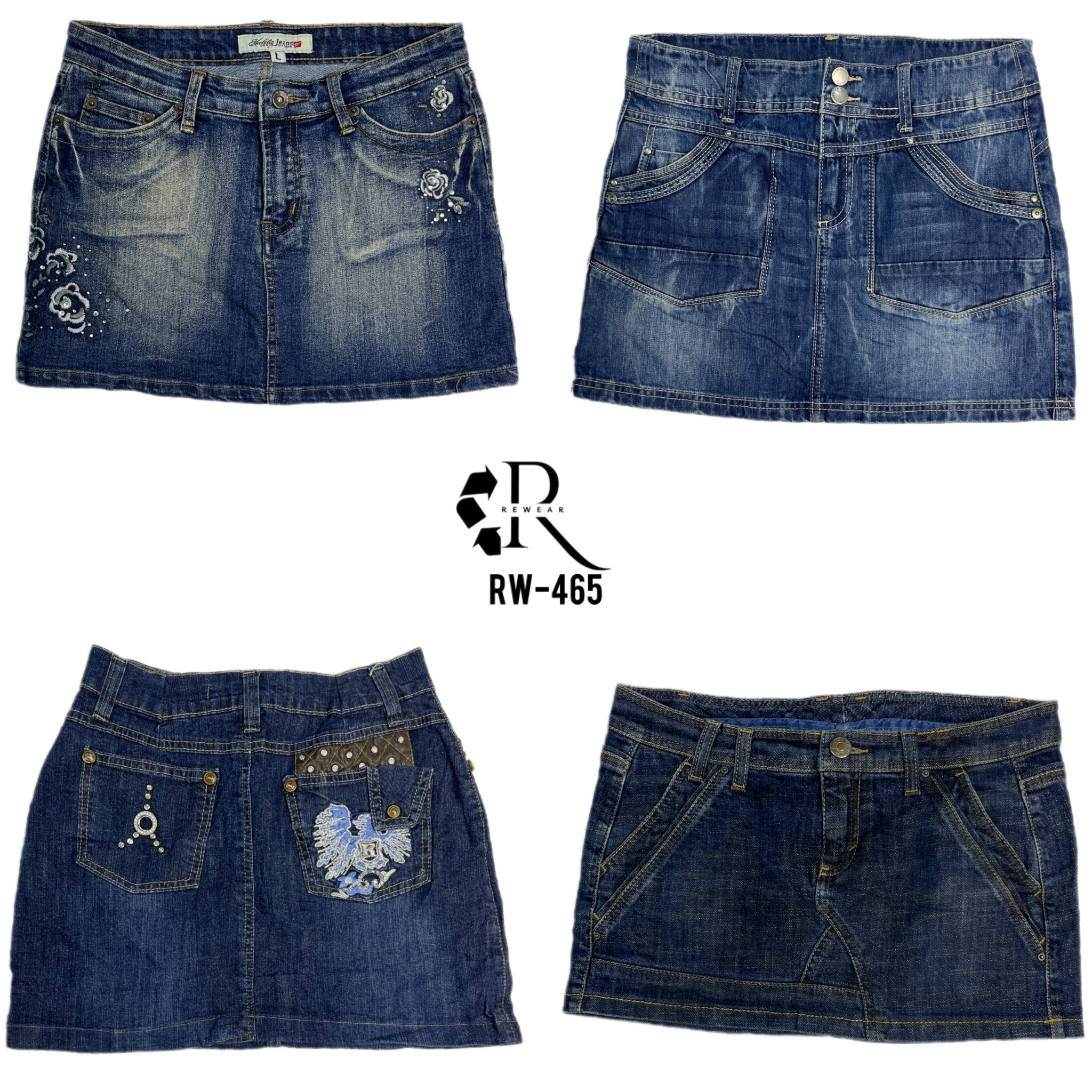Faldas Mini de Denim Y2K (RW-465)