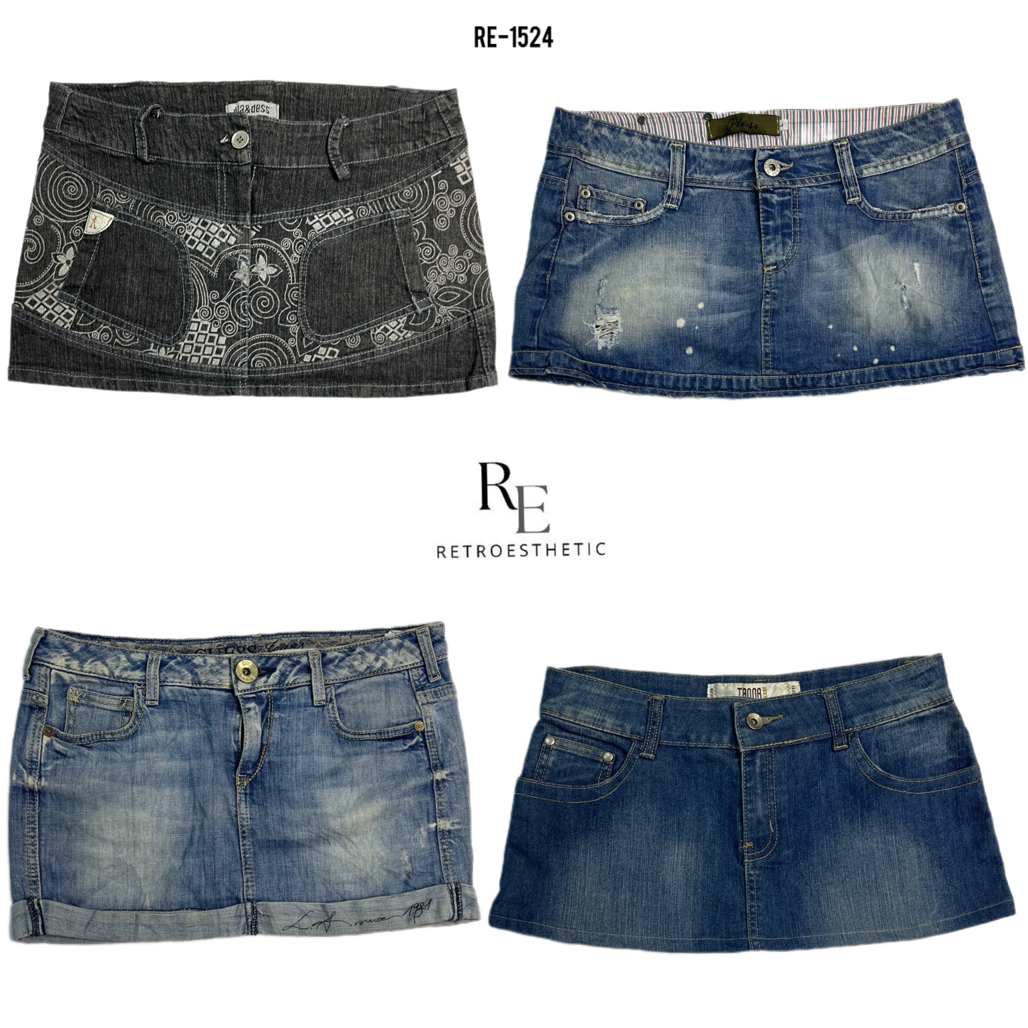 Y2K IT Girl Unique Micro Mini Skirts (RE-1524)