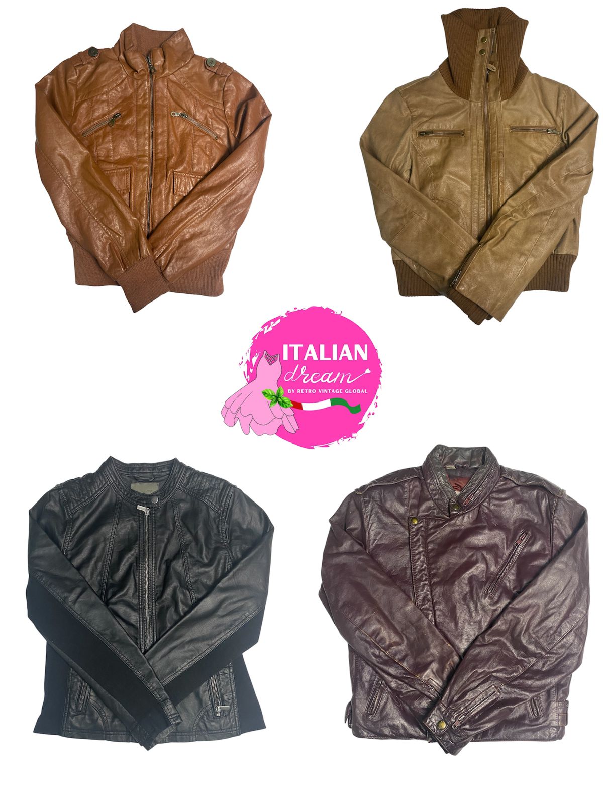 Y2k retro era leather jacketsa