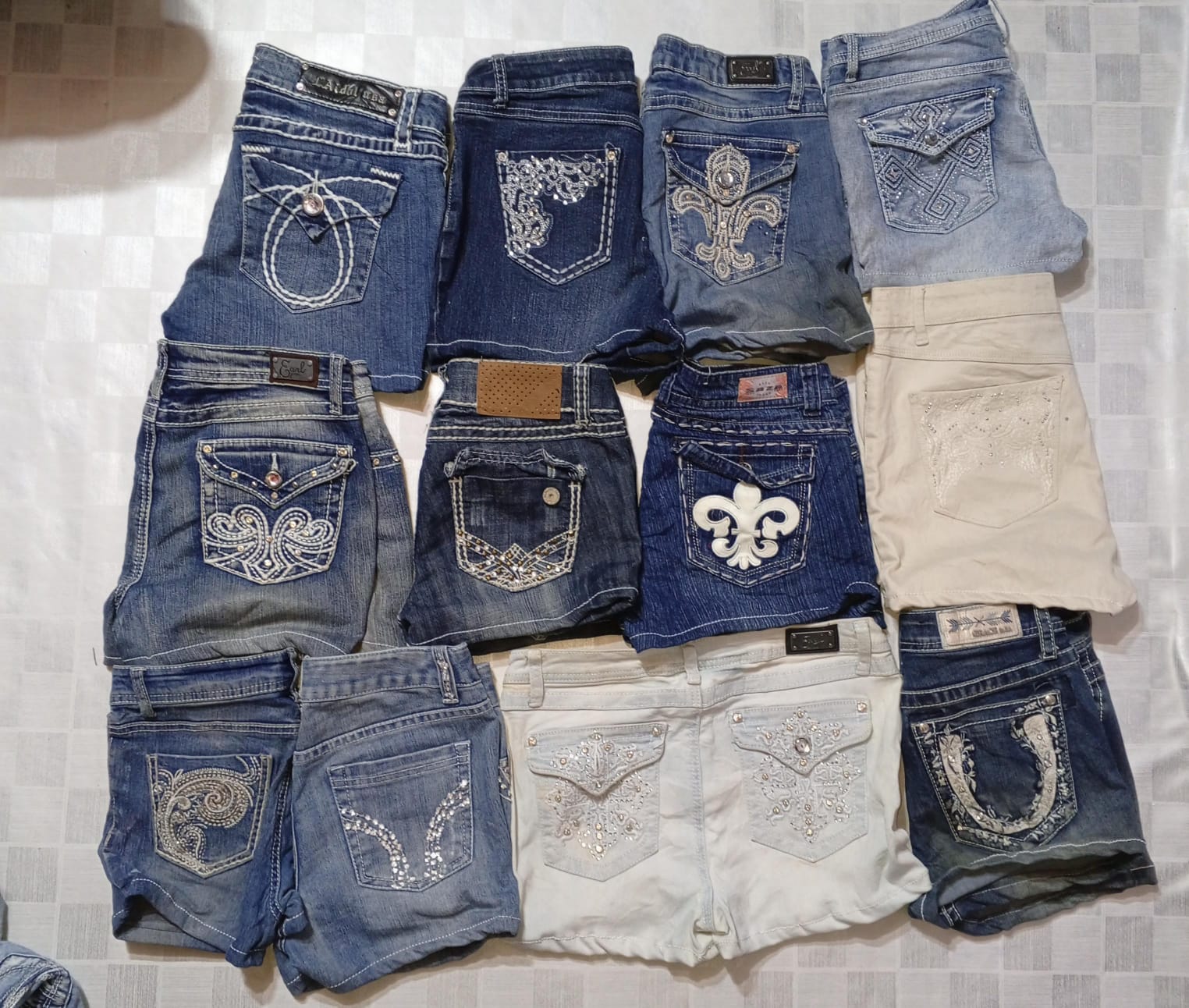 LA IDOL USA AND OTHER BRAND MINI MICRO SHORTS (ID 636)