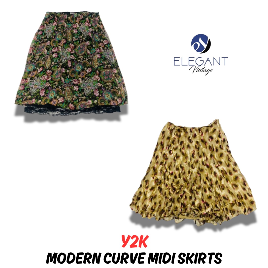Saia Midi Curva Moderna Y2K - EV0664