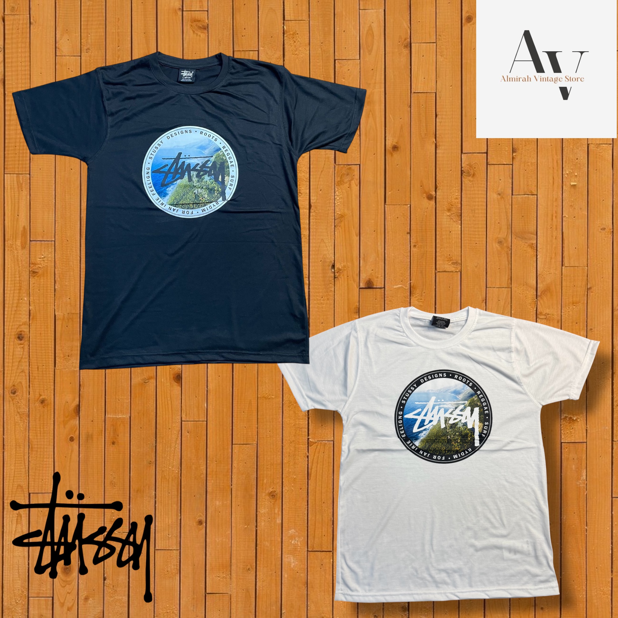 Stussy rework style Coastline tee