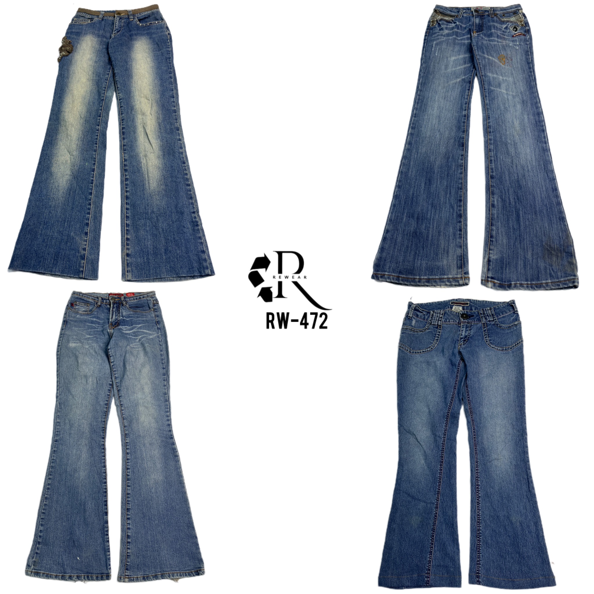Y2K Unique Cyber Girl Era Denim Jeans (RW-472)