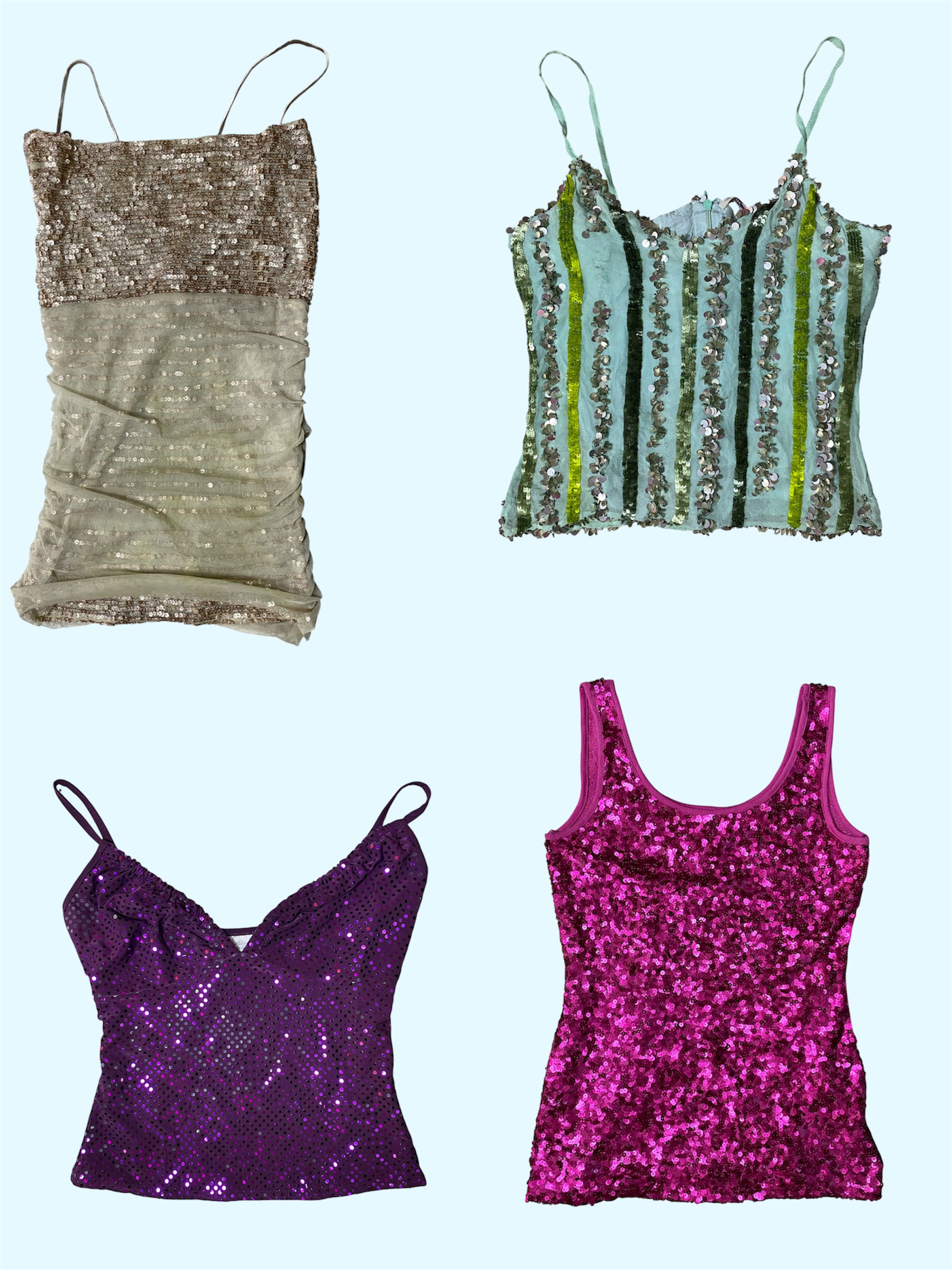 Y2K sequins cami tops (TS:620)