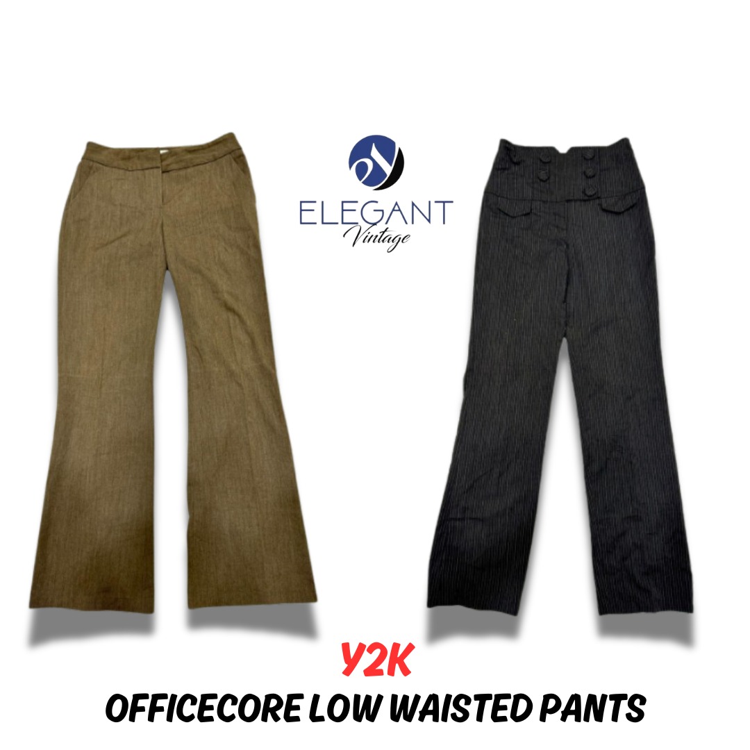 Y2K Officecore Pantalons Taille Basse - EV0158