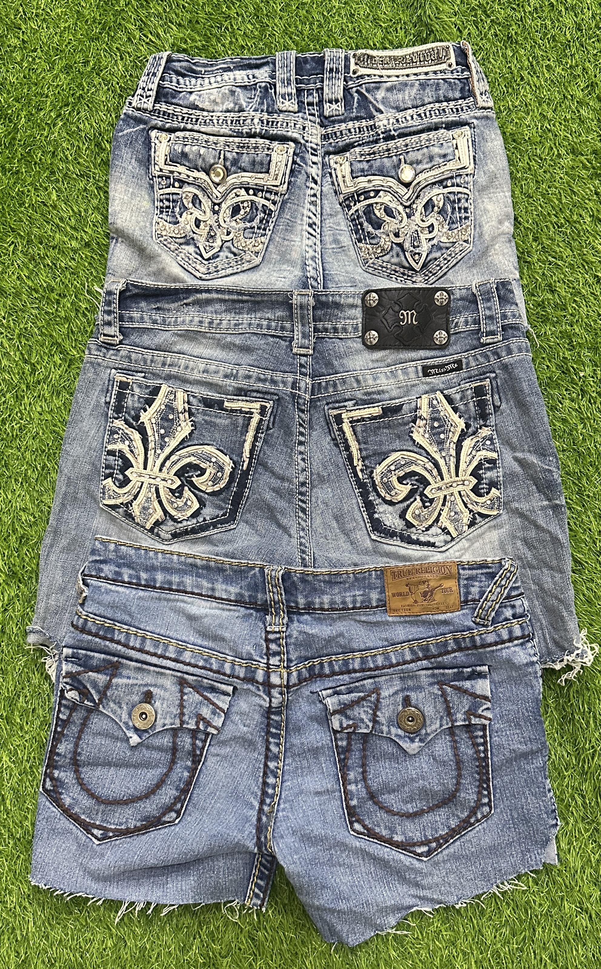 Miss me true religion e pantaloni corti Rockrevival
