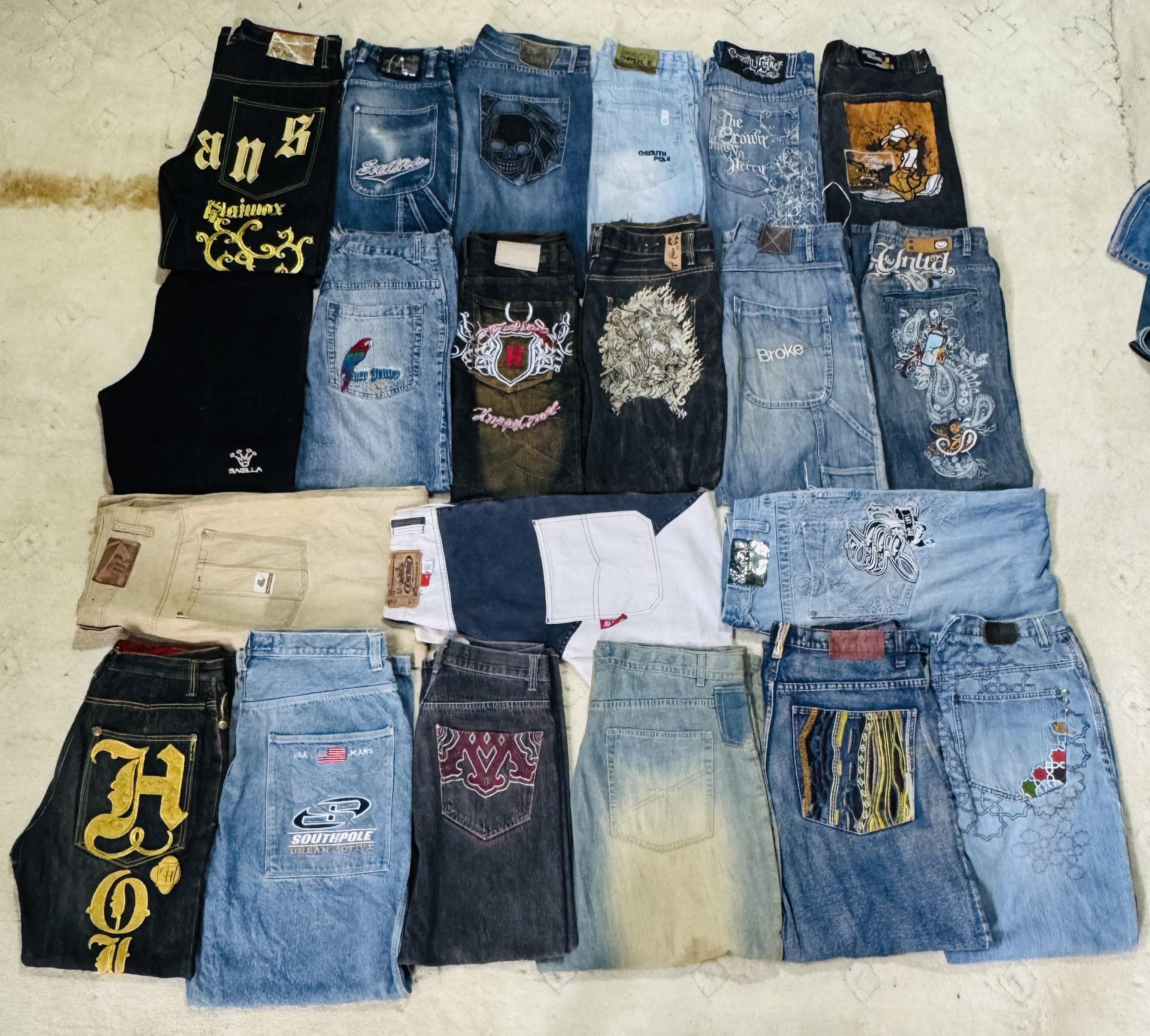 Branded hip hop jeans