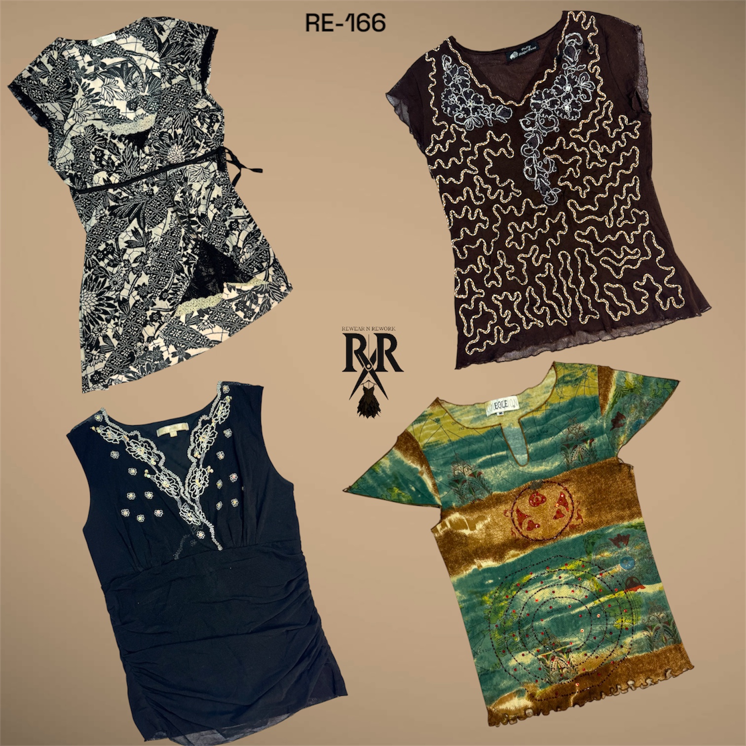 Y2K Gothic Sleeveless Mix Tops (AA-166)