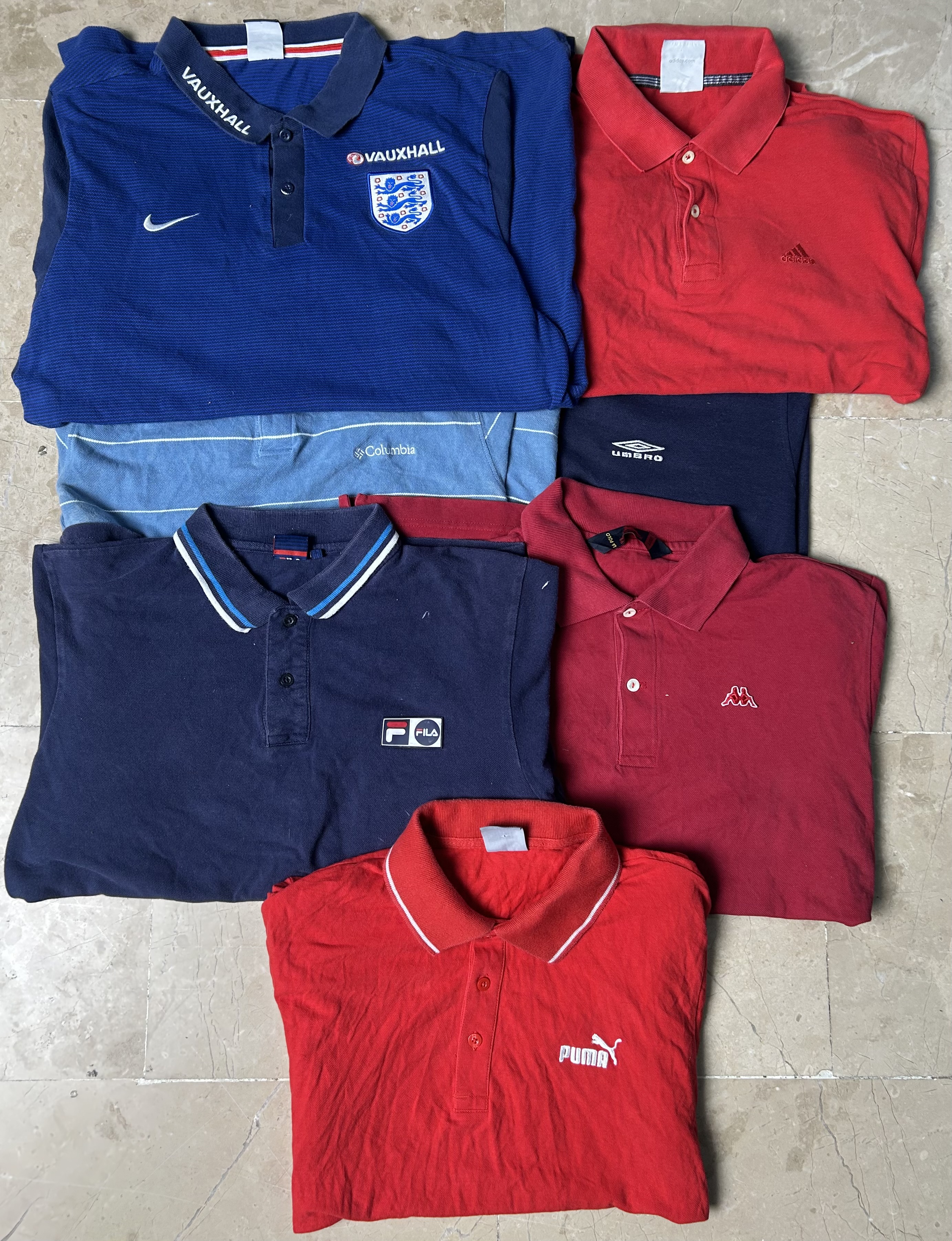 Mix branded sports polo shirts
