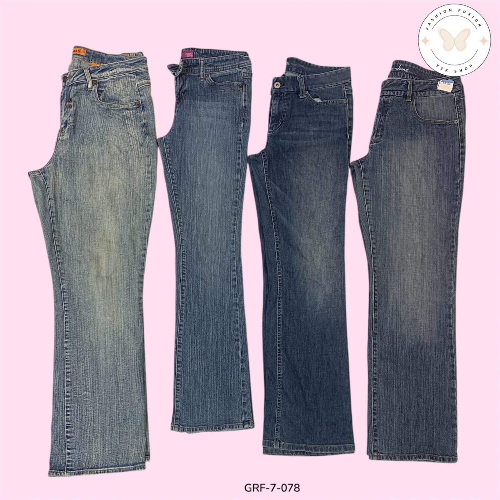 Hot Girl Denim | Edição de Jeans Flare Y2K (GRF-7-078)