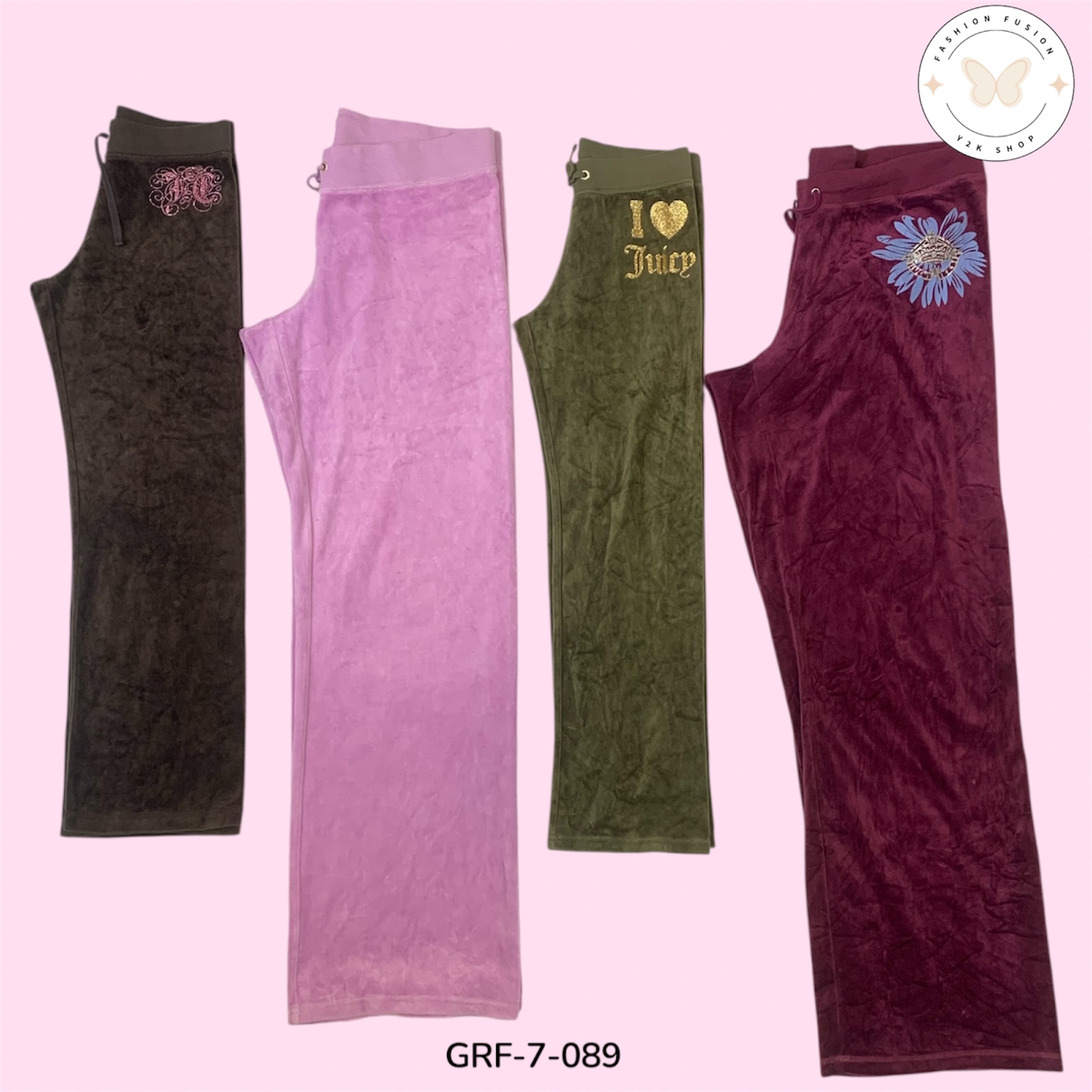 Juicy Couture Low-Rise Trousers | Y2K Luxe Mood (GRF-7-089)