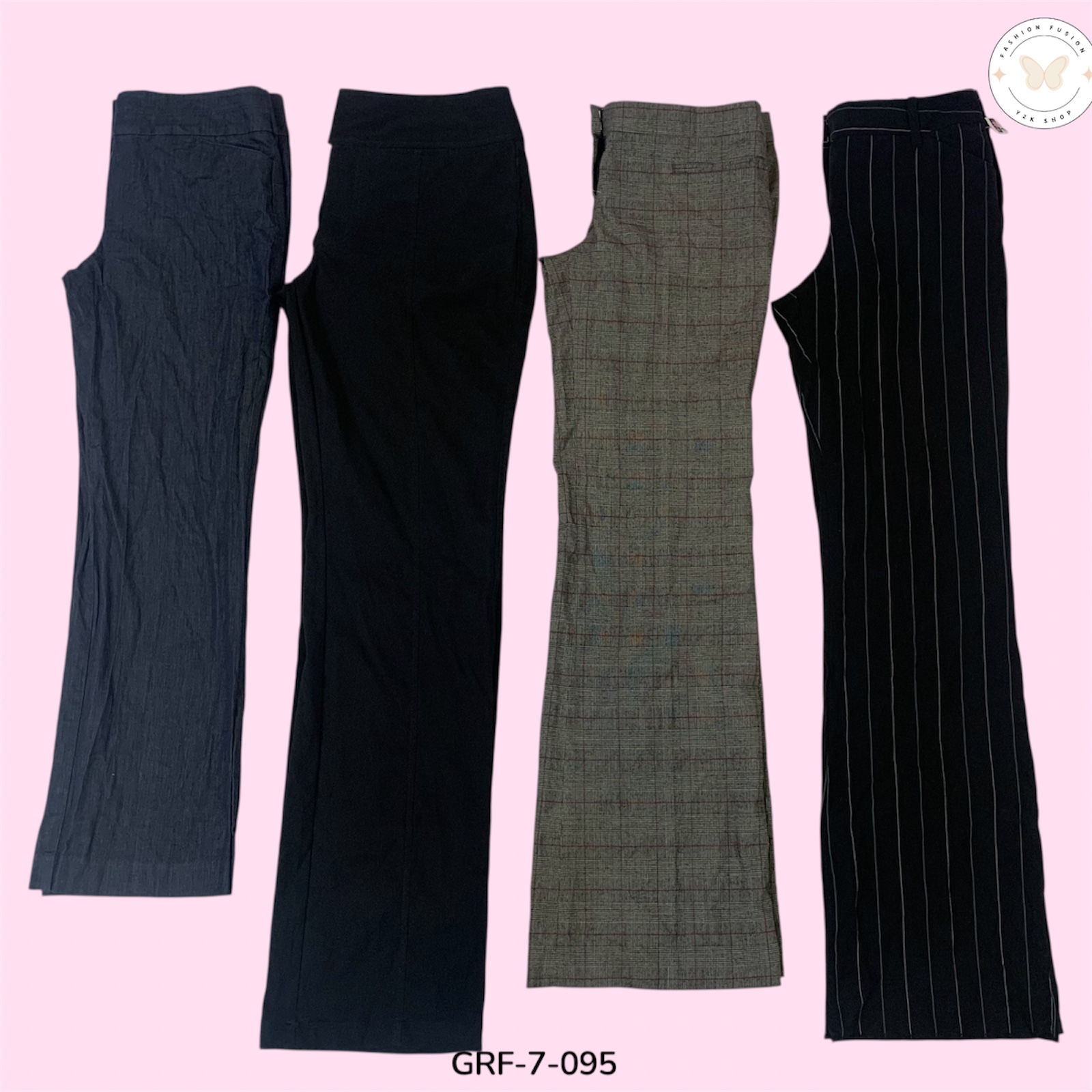 Y2K Sleek Poly Pants | Iconic Fit & Shine (GRF-7-095)