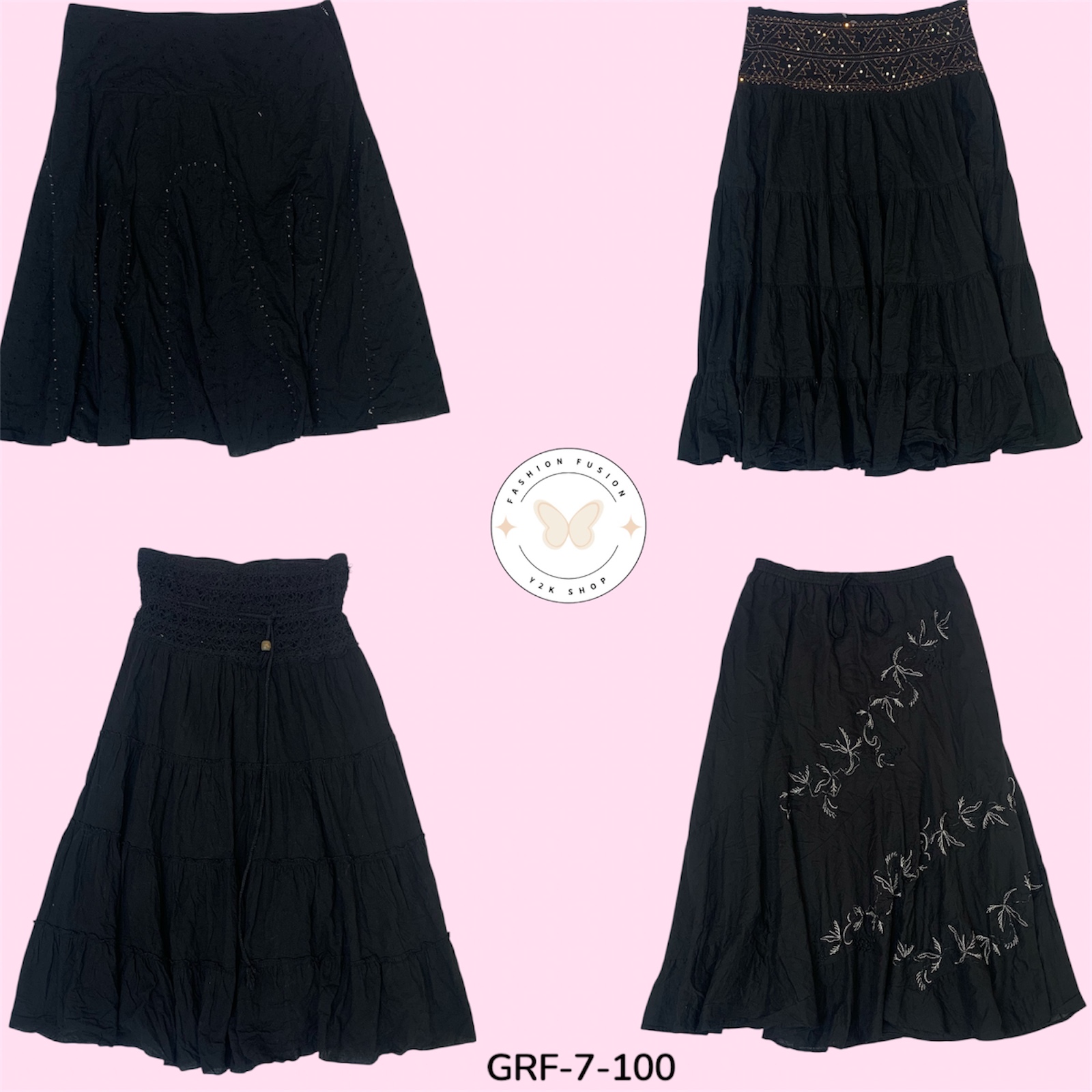 Y2K Soft Cotton Skirts | Dreamy Everyday Fit (GRF-7-100)