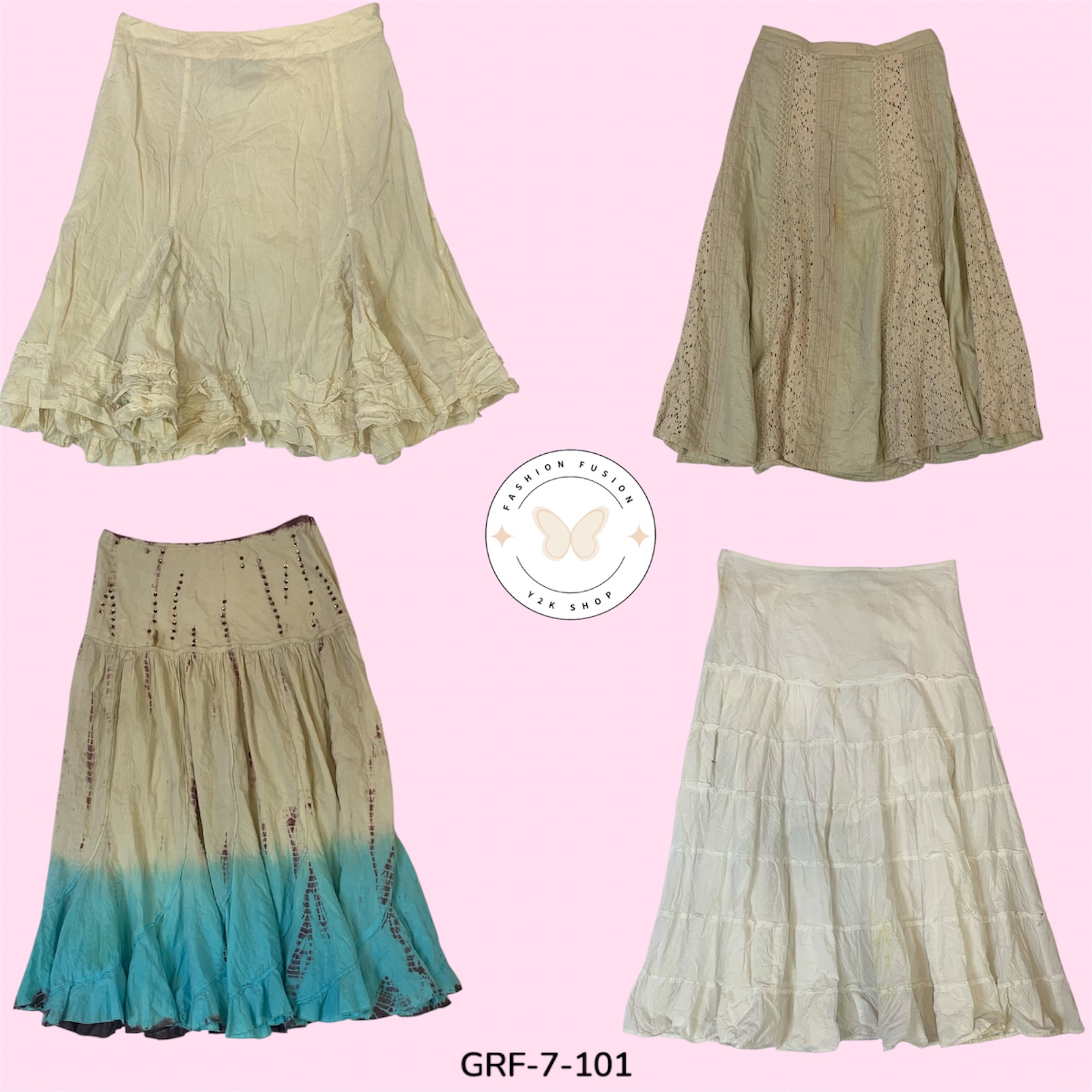 Retro Cotton Skirt Edit | Light, Flow & Flare (GRF-7-101)