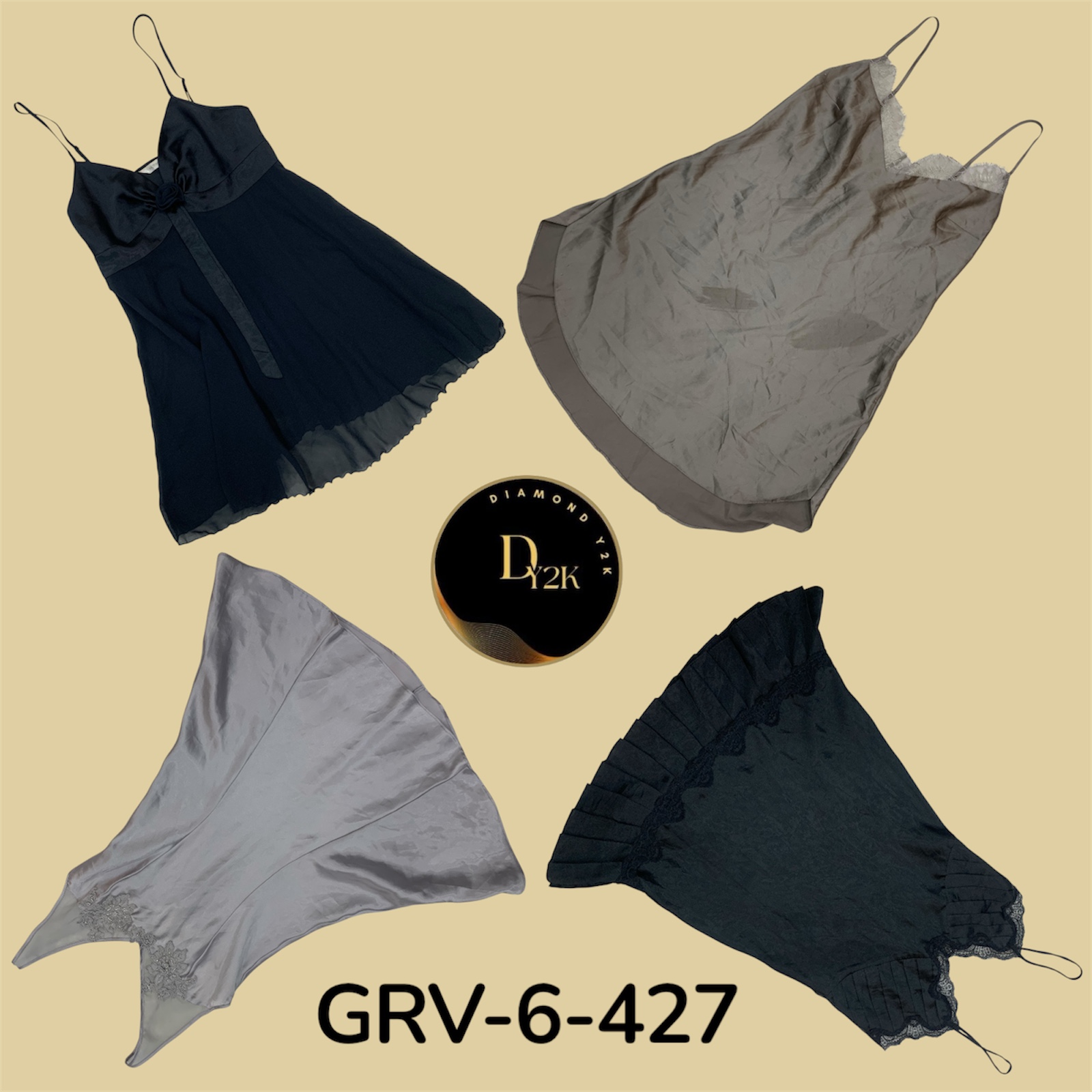 MonoMood – Vestido de dormir en blanco y negro (GRV-6-427)