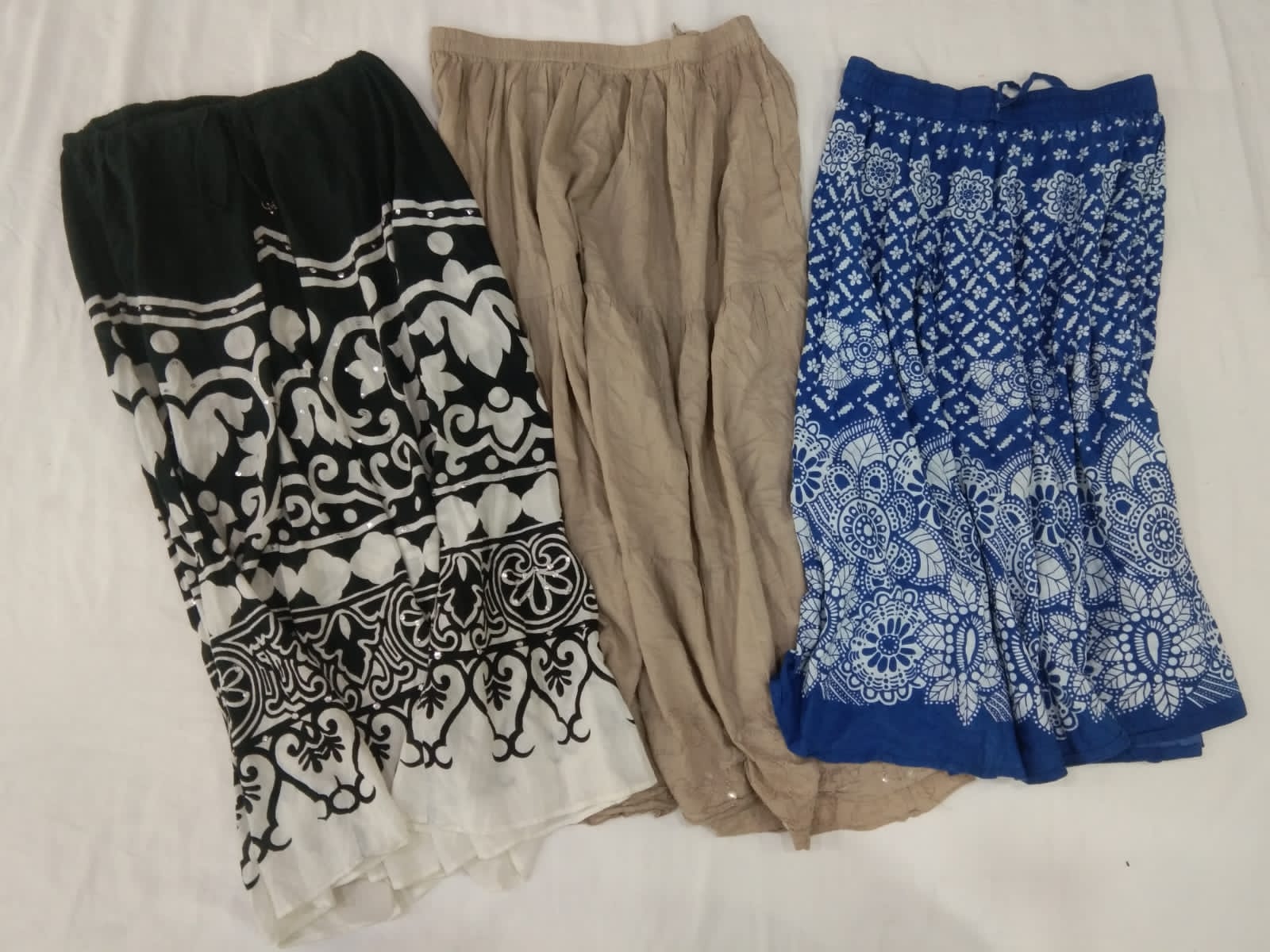 IQ0319 Y2K Poly Summer Maxi Skirt