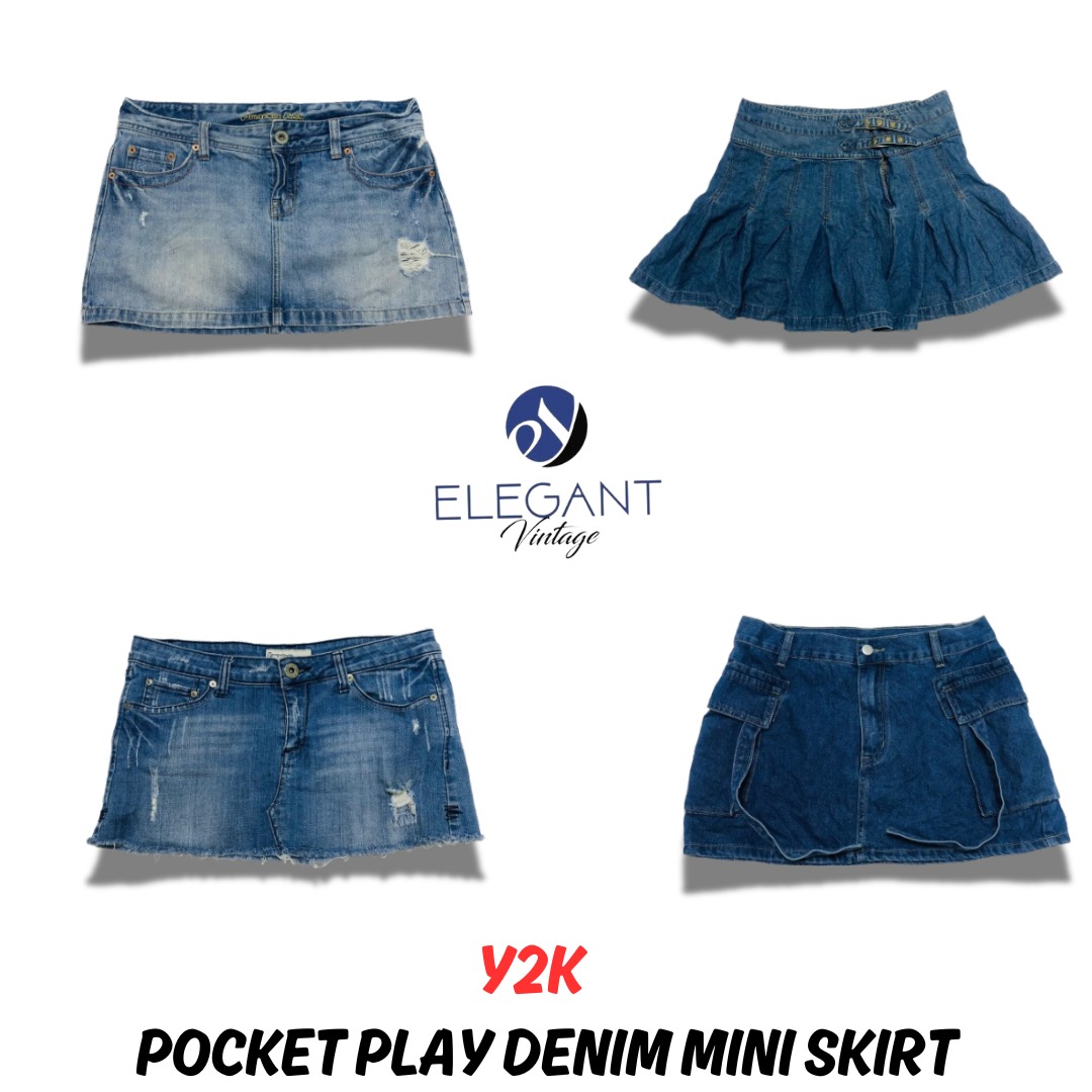 Gonne Mini in Denim Pocket Play Y2K - EV690