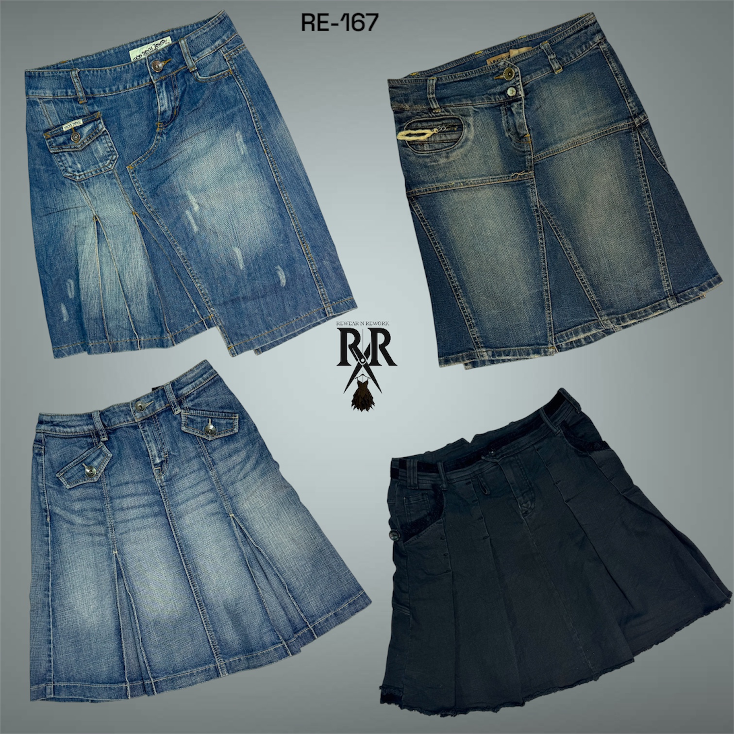 Y2K Britney Era Denim Midi Skirts (AA-167)