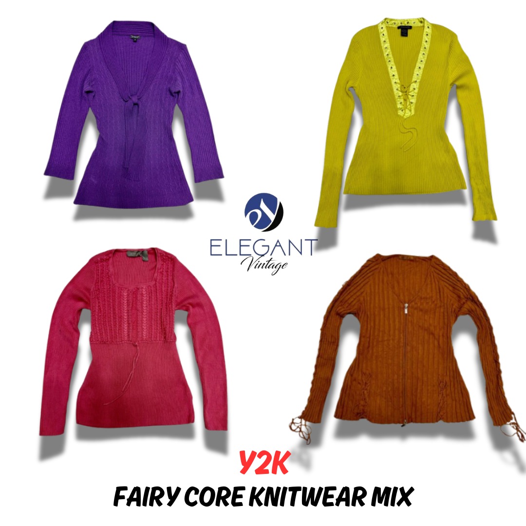 Y2K Fairy Core Prendas de Punto Mezcla Tops - EV0201