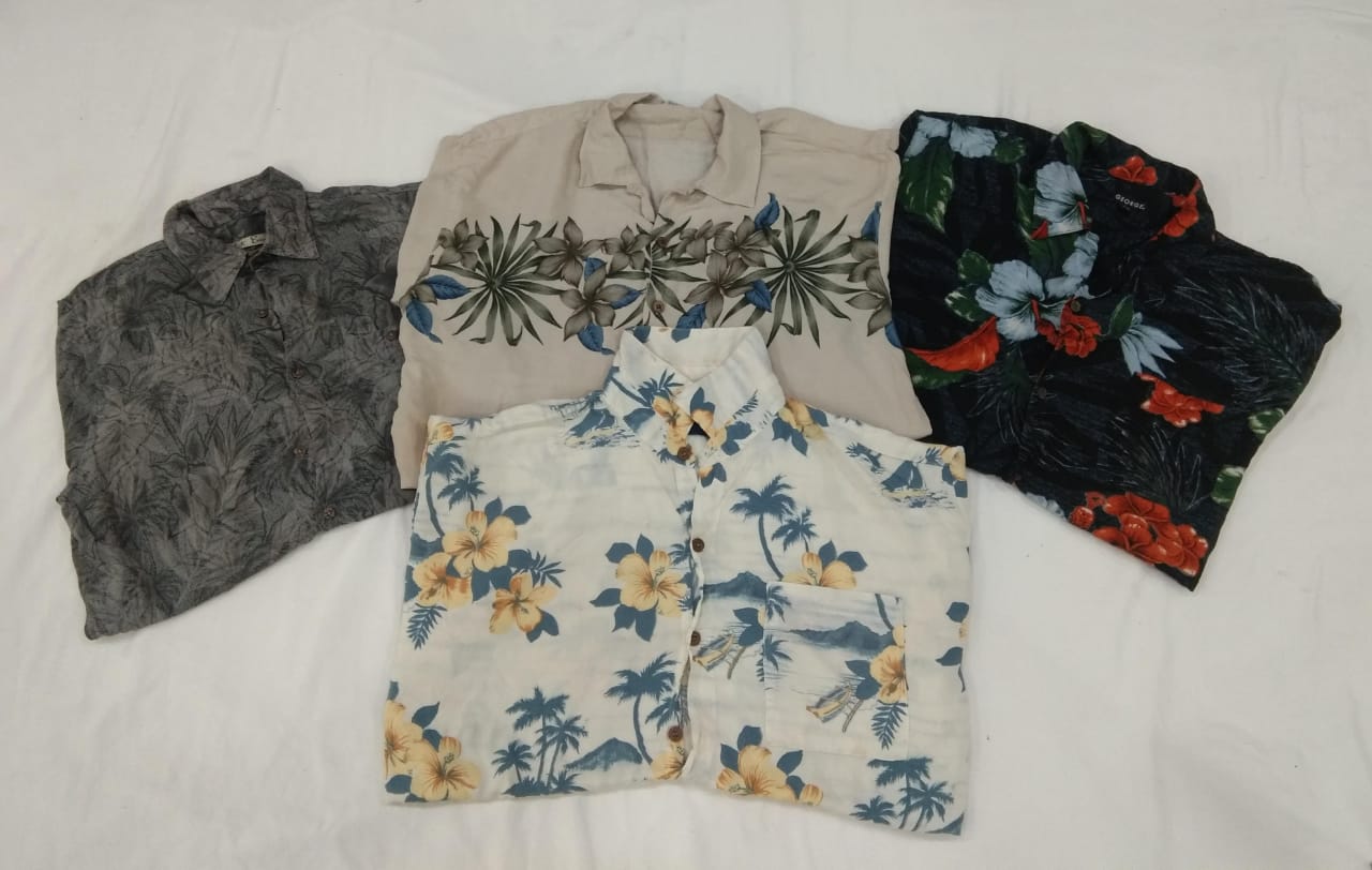 Camisas Havaiianas Impressas Tropicais CR4554