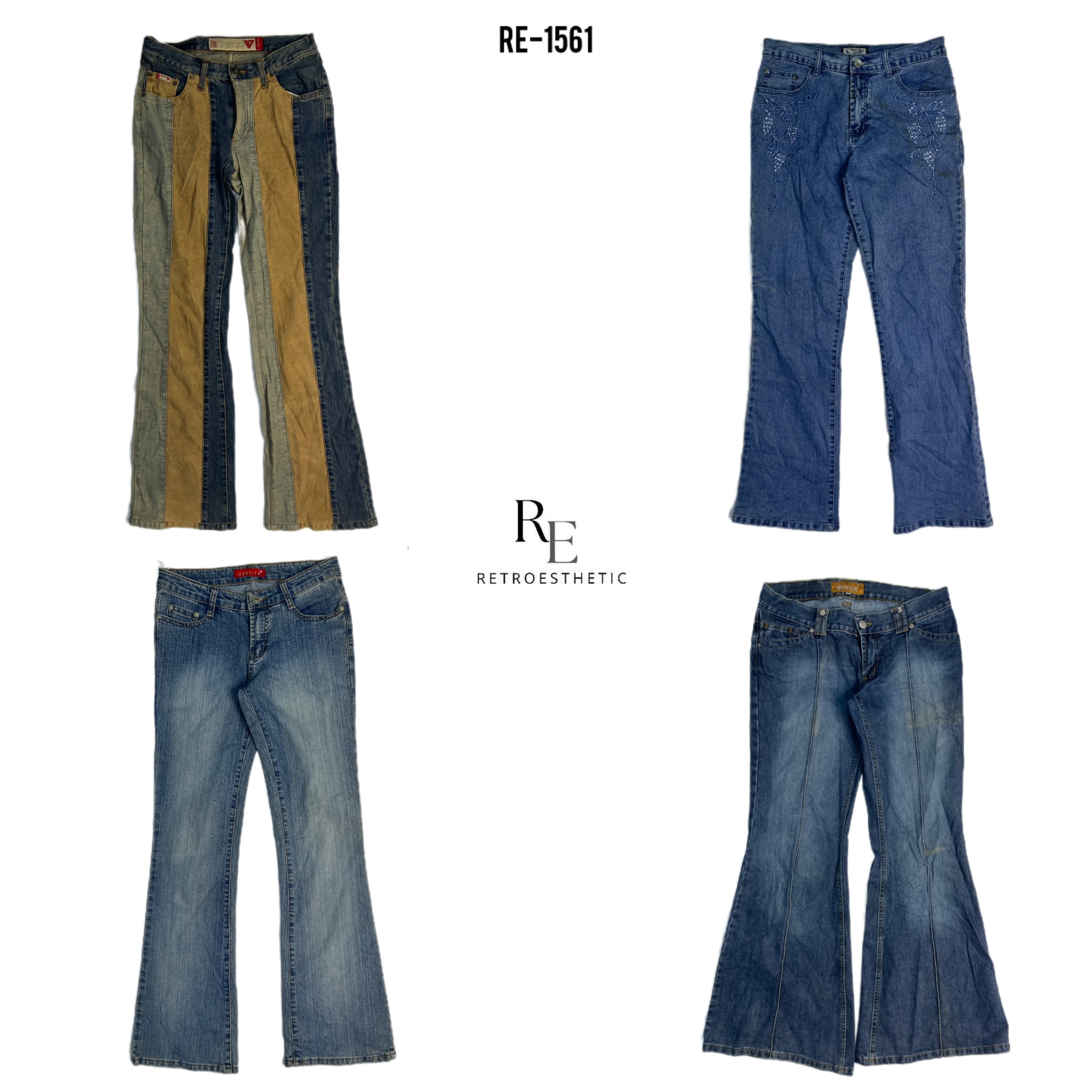 Y2K IT Girl Einzigartige Denim Jeans (RE-1561)