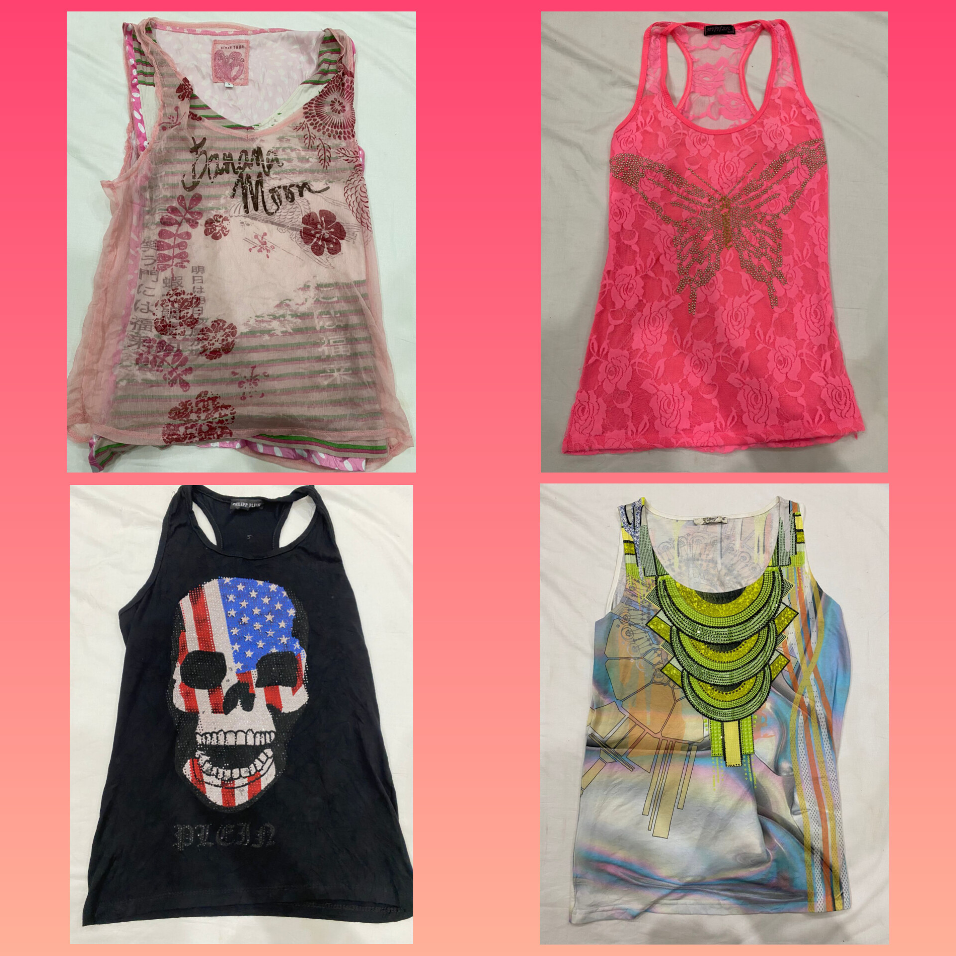 Printed sleevless Tops Sv 002