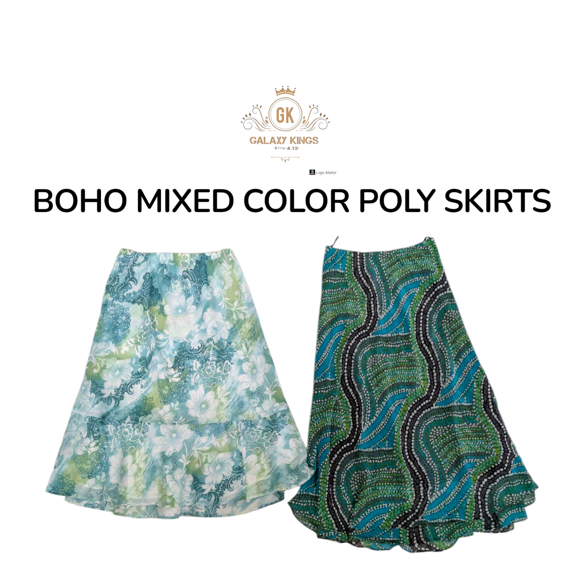 BOHO MIXED COLOR POLY-RÖCKE