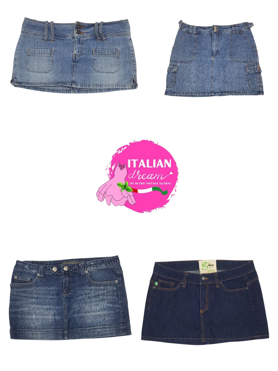 Y2k unique deim mini skirts