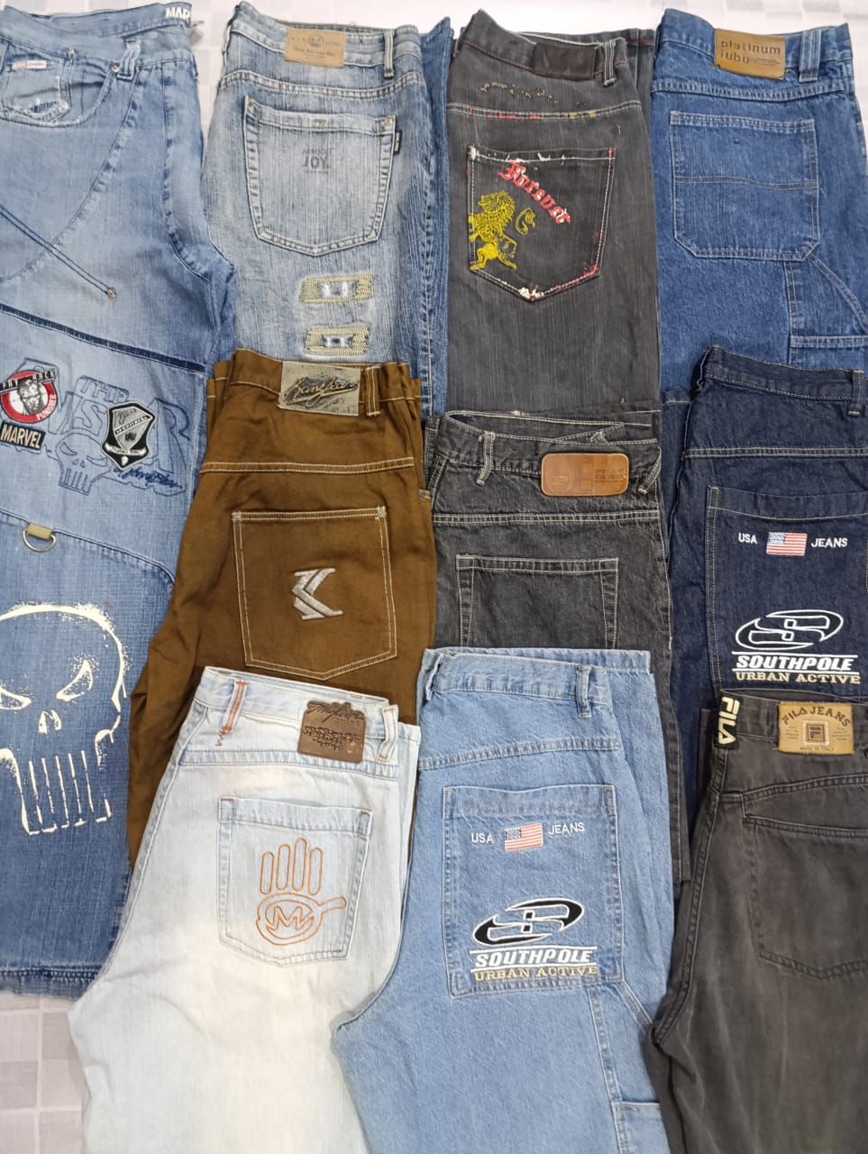 R90 Men Branded hip hop Baggy jeans