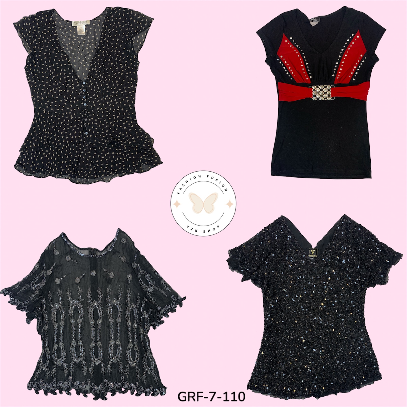 Retro Bloom | Y2K Short Sleeve Floral Top (GRF-7-110)
